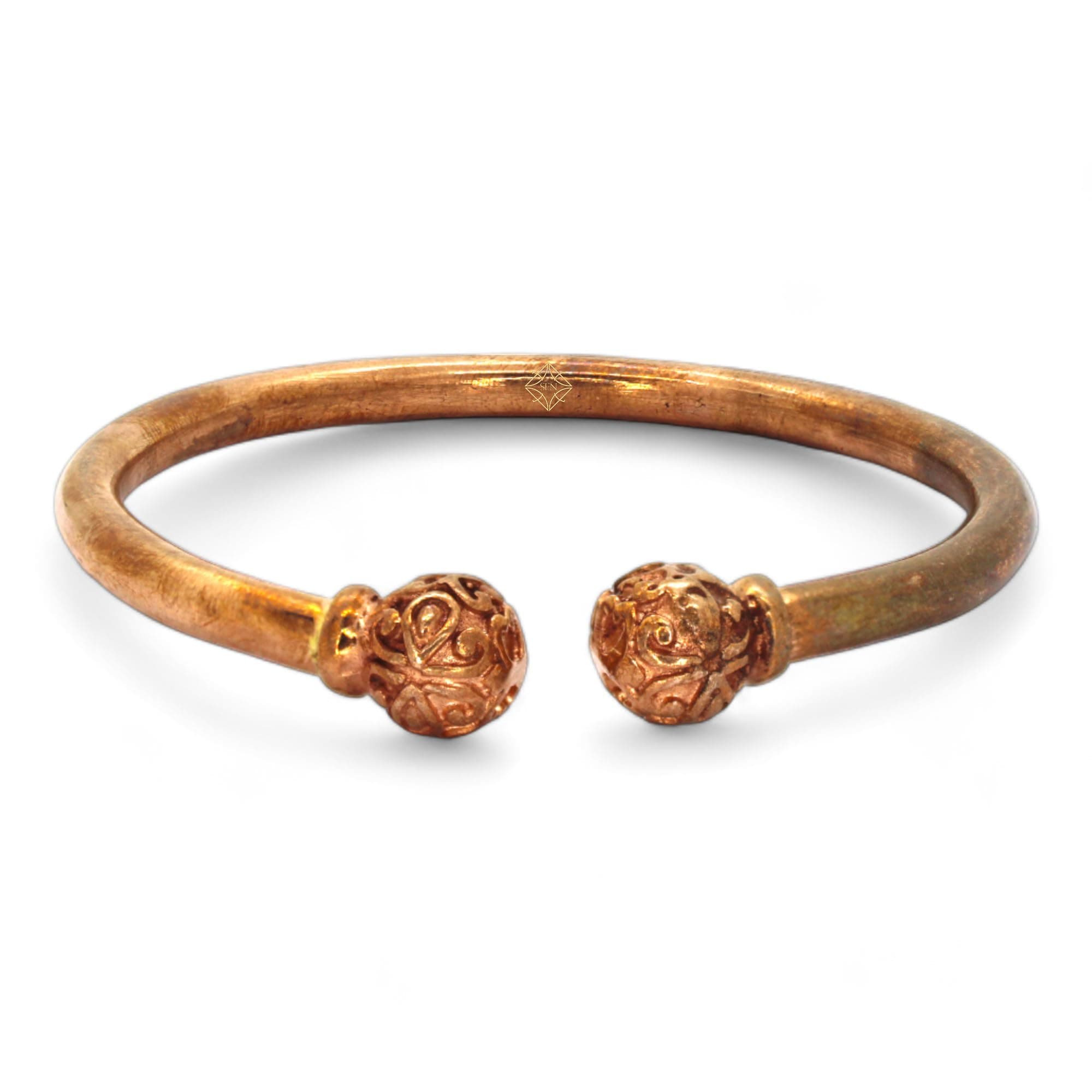 Sengems panchaloha five metal Impon kada bracelets for men and women - Rudraksha Kada - Panchaloha made of Gold, Silver, Copper, Zinc, and Iron - Thick Kada.