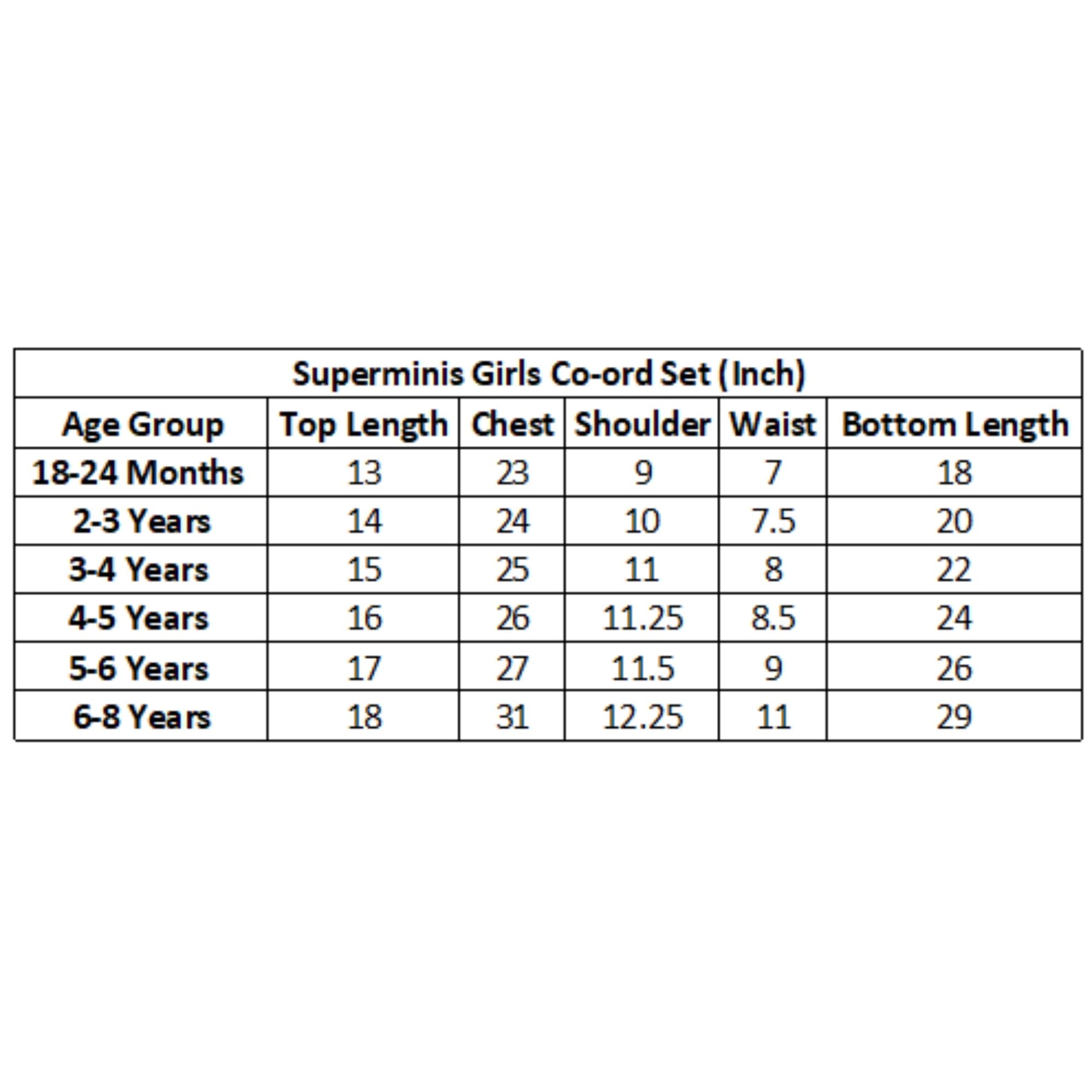 superminis Cotton Girls Top and Pants| Coordinated Outfit For Girl| Floral Printed Dress For Girl’s| Co-ord Set For Kids