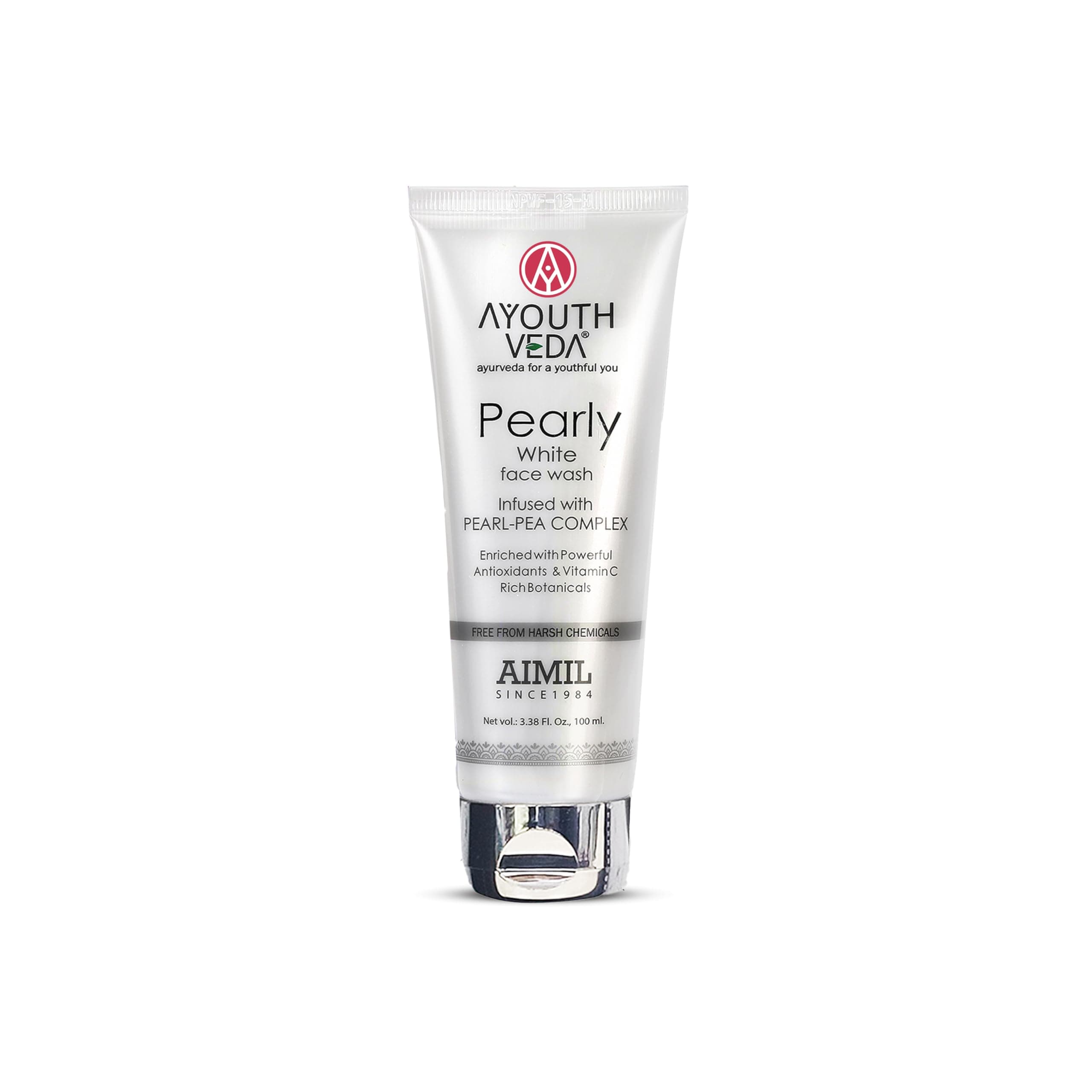 Ayouthveda Pearly White Face Wash | Skin Brightening Cleanser for Men & Women | With Antioxidants & Vitamin C | For Normal & Oily Skin | 100ml