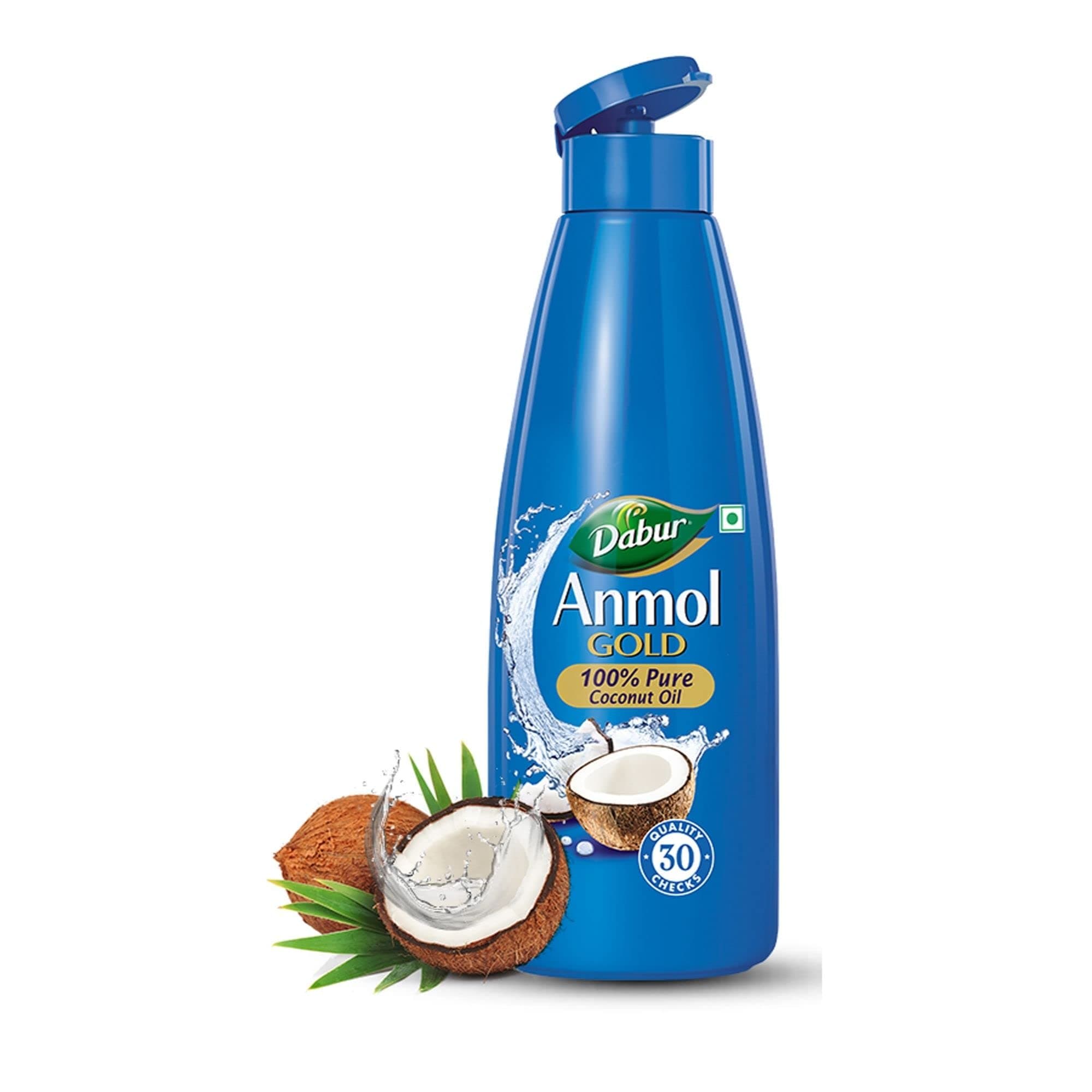 Dabur Anmol Gold 100% Pure Coconut Oil - 550ml | Natural | Nariyal Tel | Handpicked Sundried Coconuts | Multipurpose Oil