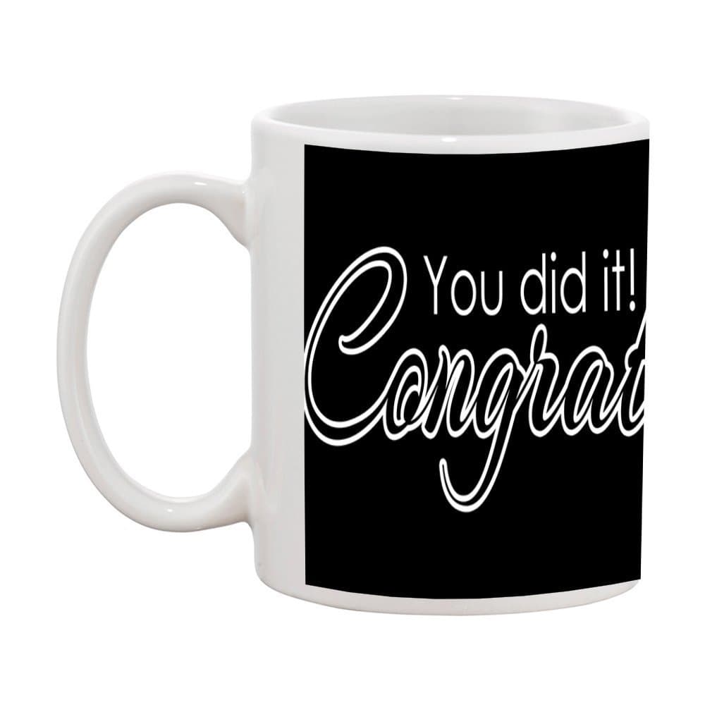 SCPmarts You Did It! Congratulations Coffee Mug/Tea Mug,11 oz Capacity [White Mug, Glossy Finish and Vibrant Print] by SCPmarts