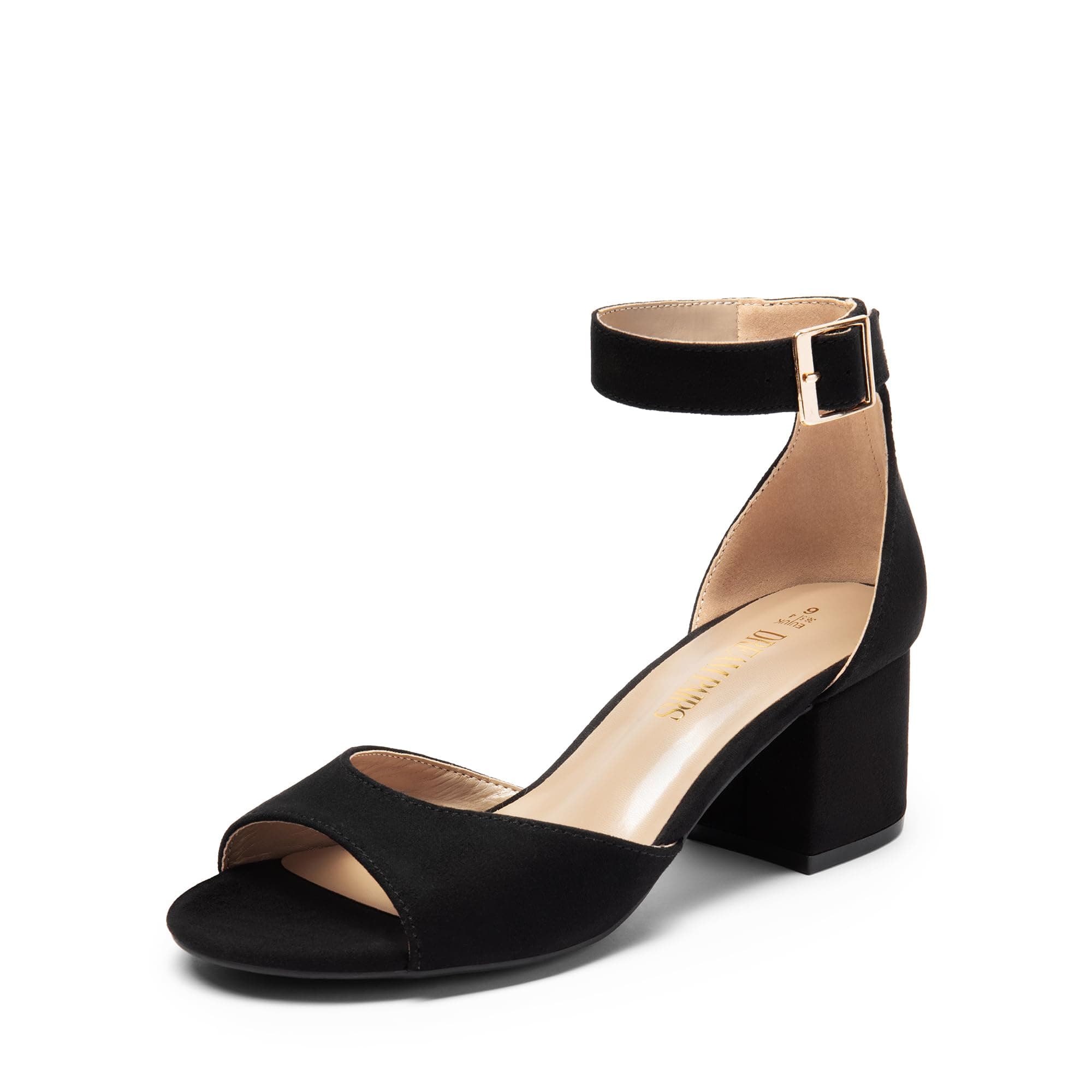 DREAM PAIRS Women's CHUNKLE Low Heel Pump Sandals