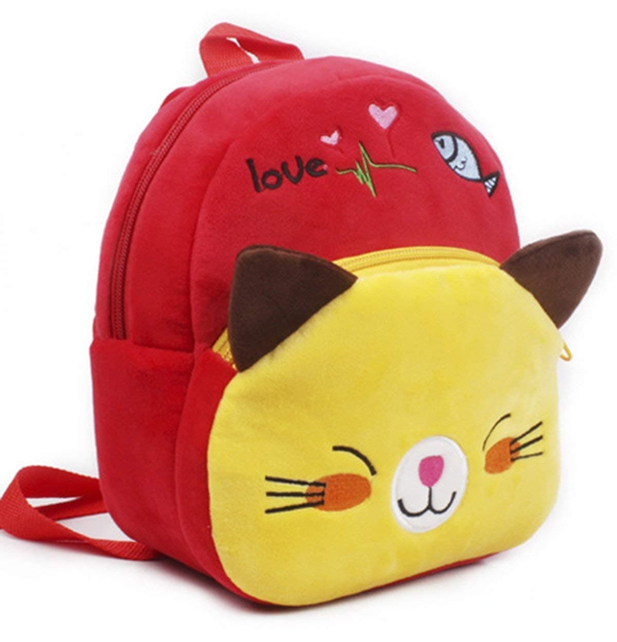 blue tree Cute Kids Backpack Toddler Bag Plush Animal Cartoon Mini Travel Bag for Baby Girl Boy 1-6 Years (Cat)