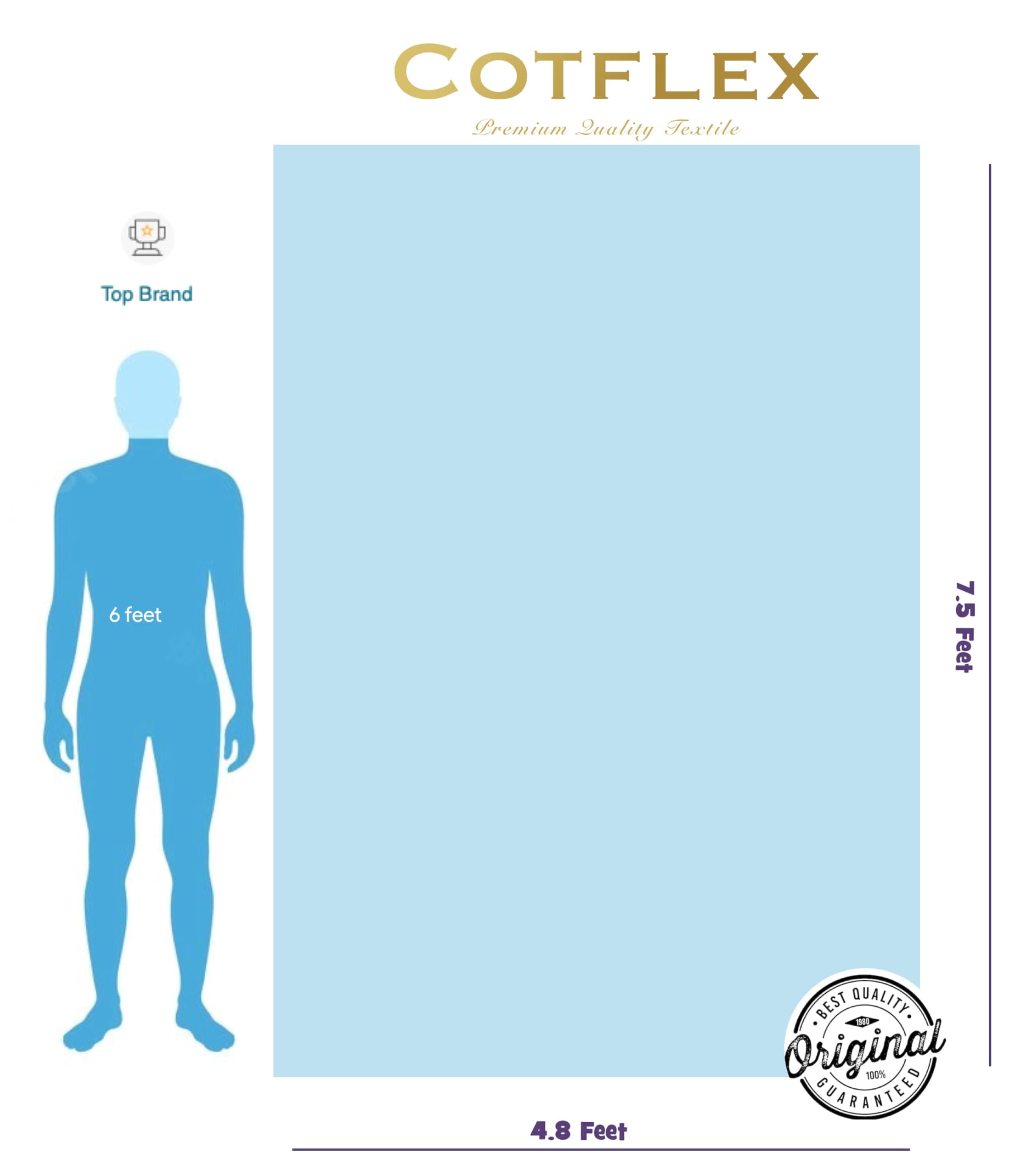 COTFLEX Original Solapur Chaddar Queen Bed Cotton Blanket, Pack of 2