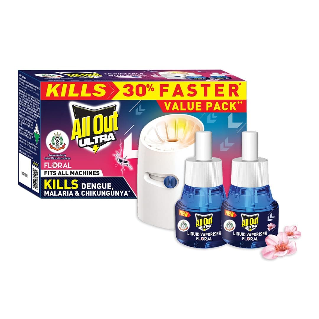 All Out Twin Liquid Mosquito Refill - 45ml (Floral) Pack Of 1