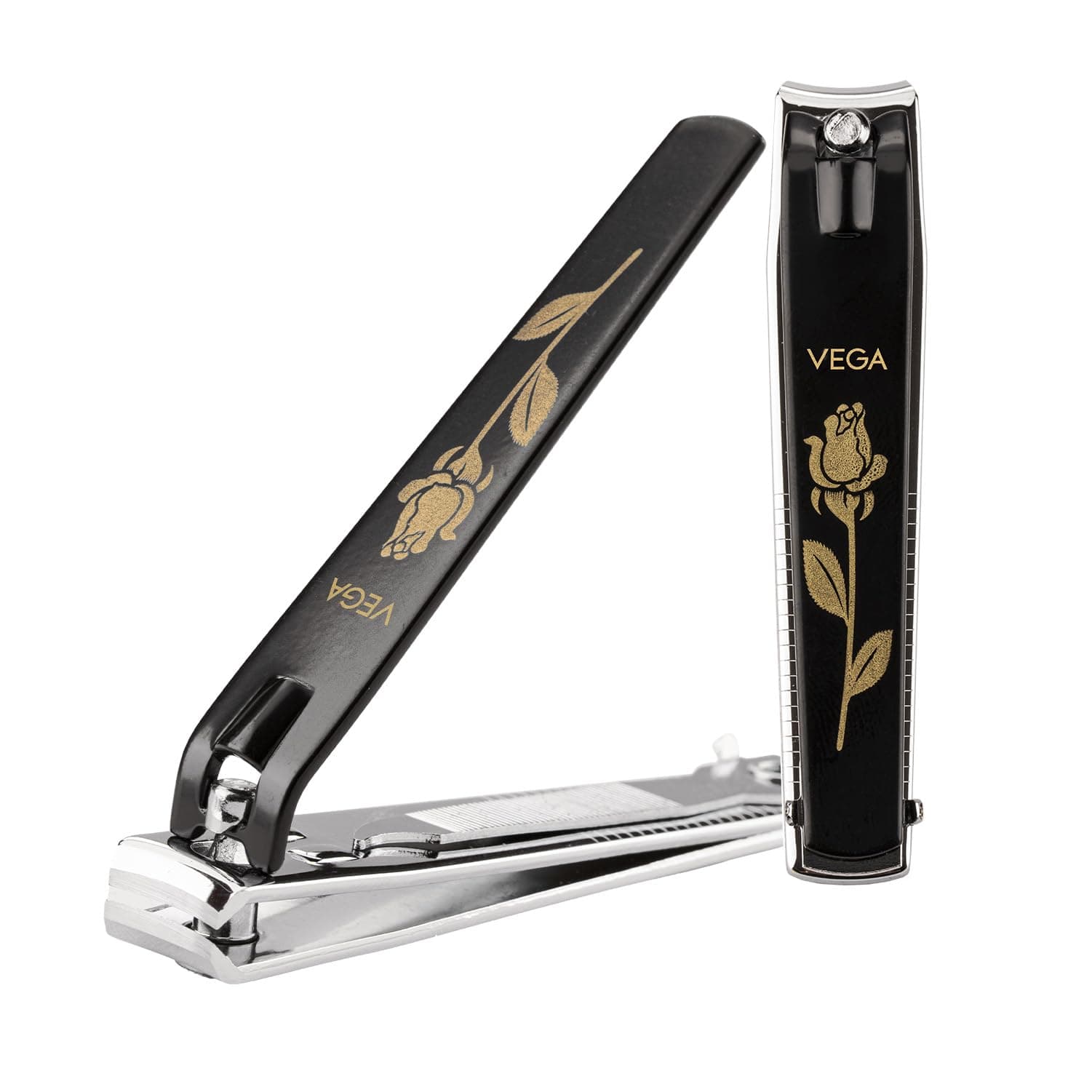 Vega Large Nail Clipper 1 Piece with Anti-Slip Grip for Men & Women | Stainless Steel Nail Trimmer for Fingernails & Toenails | Nail Cutter | Professional Manicure Pedicure Kit Tool, (LNC-03)