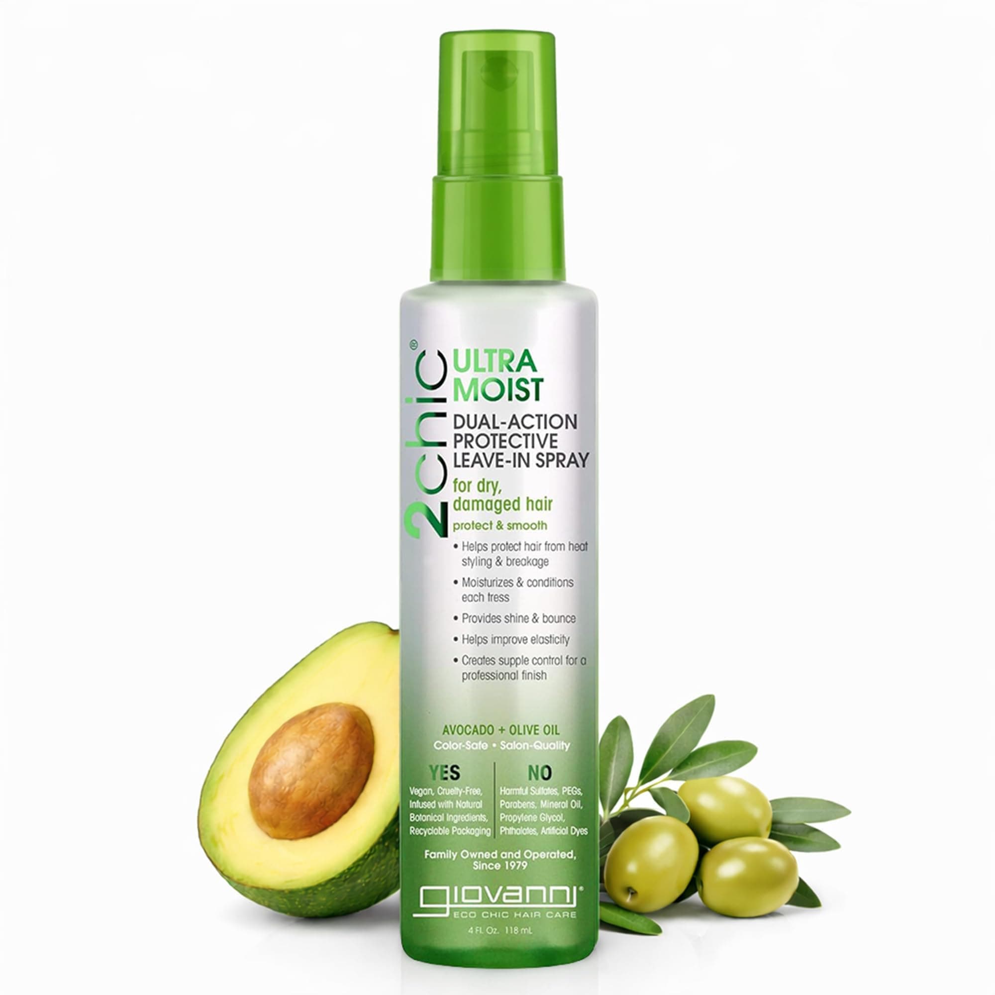 2Chic Conditioner, Leave In Avocado and Olive Oil 4 OZ by Giovanni Cosmetics
