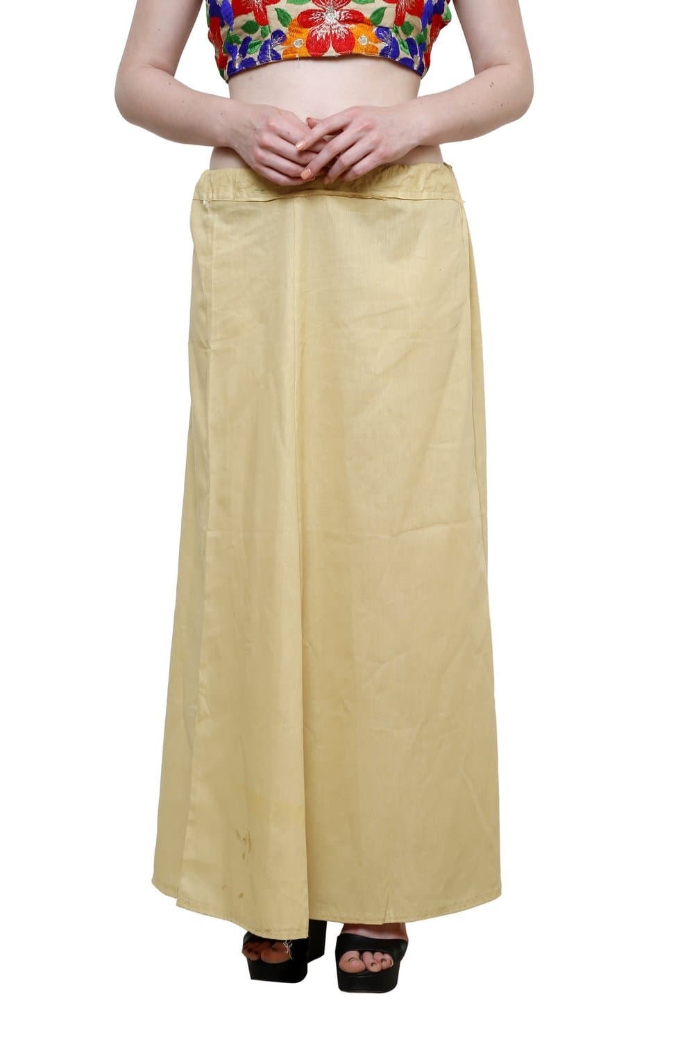 Pistaa's combo of Women's Cotton Best Plain Solid Indian Readymade Inskirt Saree petticoats