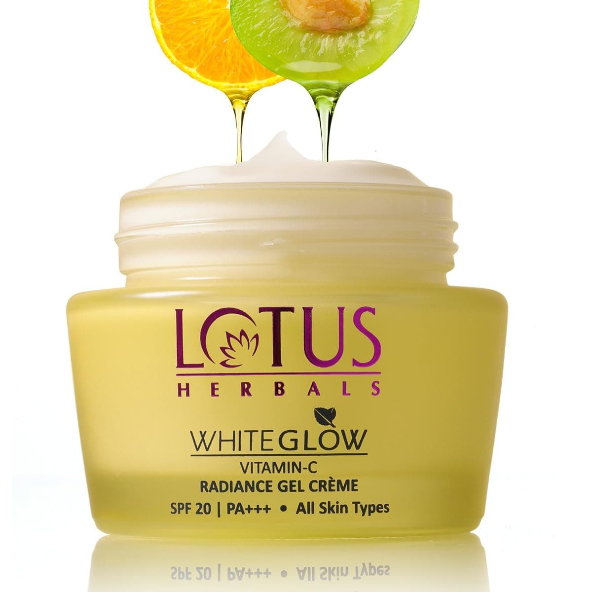 Lotus Herbals WhiteGlow Vitamin C Gel Cream | Reduces Dark Spots | Unique Gel + Face Cream Formula | 100x More Vitamin C | Boosts Radiance | SPF 20 and PA+++ | Paraben-Free | For Women and Men | 50g