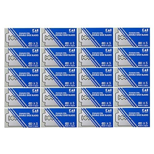Kai 100 pack Stainless Double Edged Blades 100blades razor blades