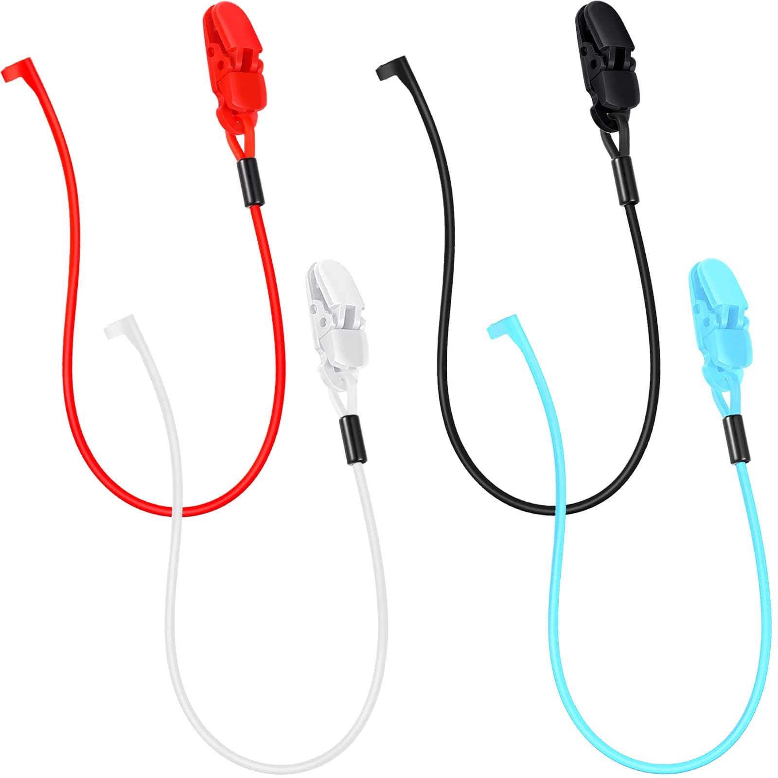BBTO 4 Pcs Hearing Aid Clips to Prevent Loss Monaural Adjustable Lanyard Holder Anti-loss Portable Protector Rope Single BTE Clip Lanyard Hearing Protection Accessories for Seniors Adults