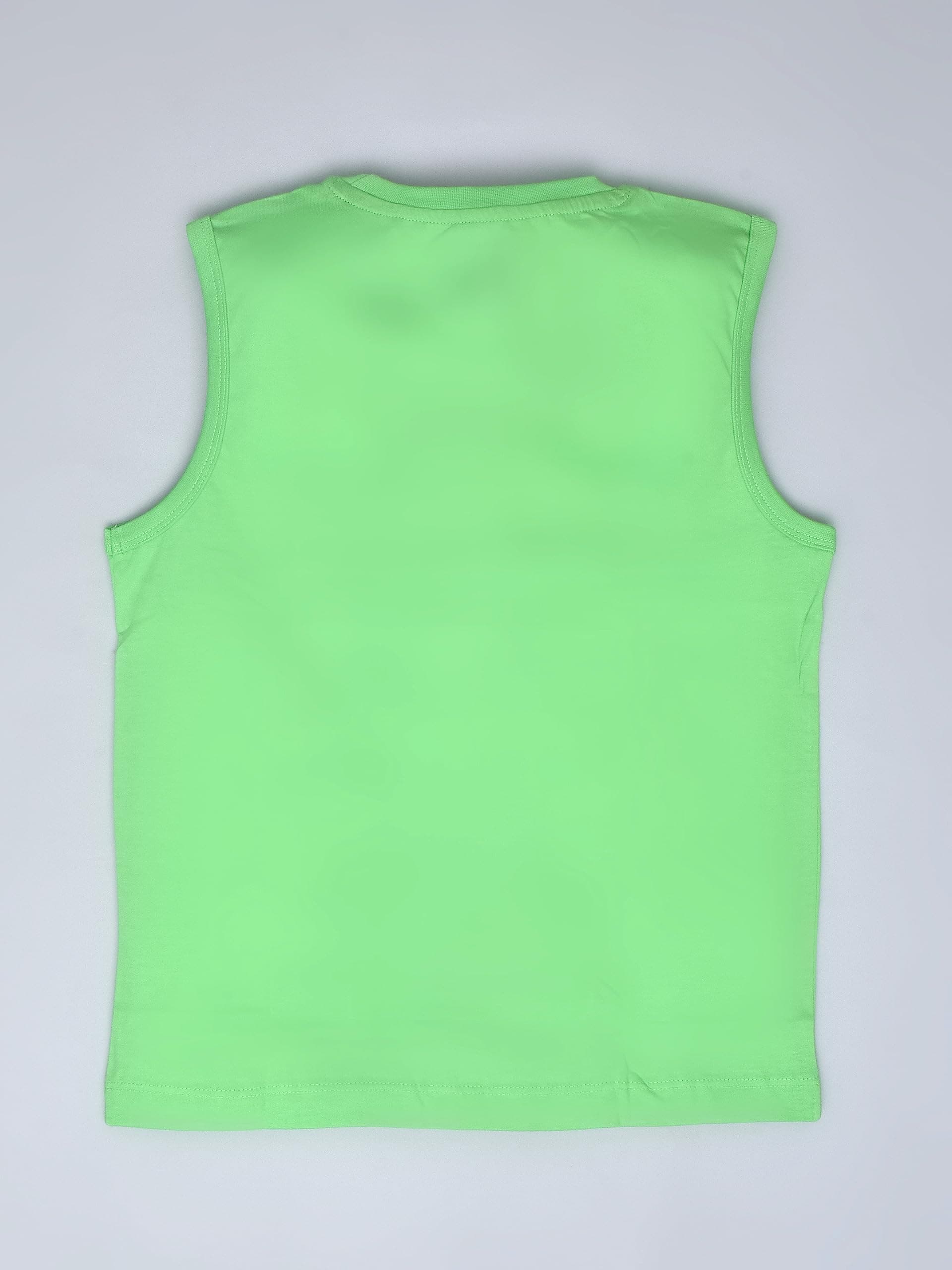 Lux Cozi Printed Round Neck Sleeveless Cotton T-Shirt for Boys | Prints May Vary | Pack of 2 |