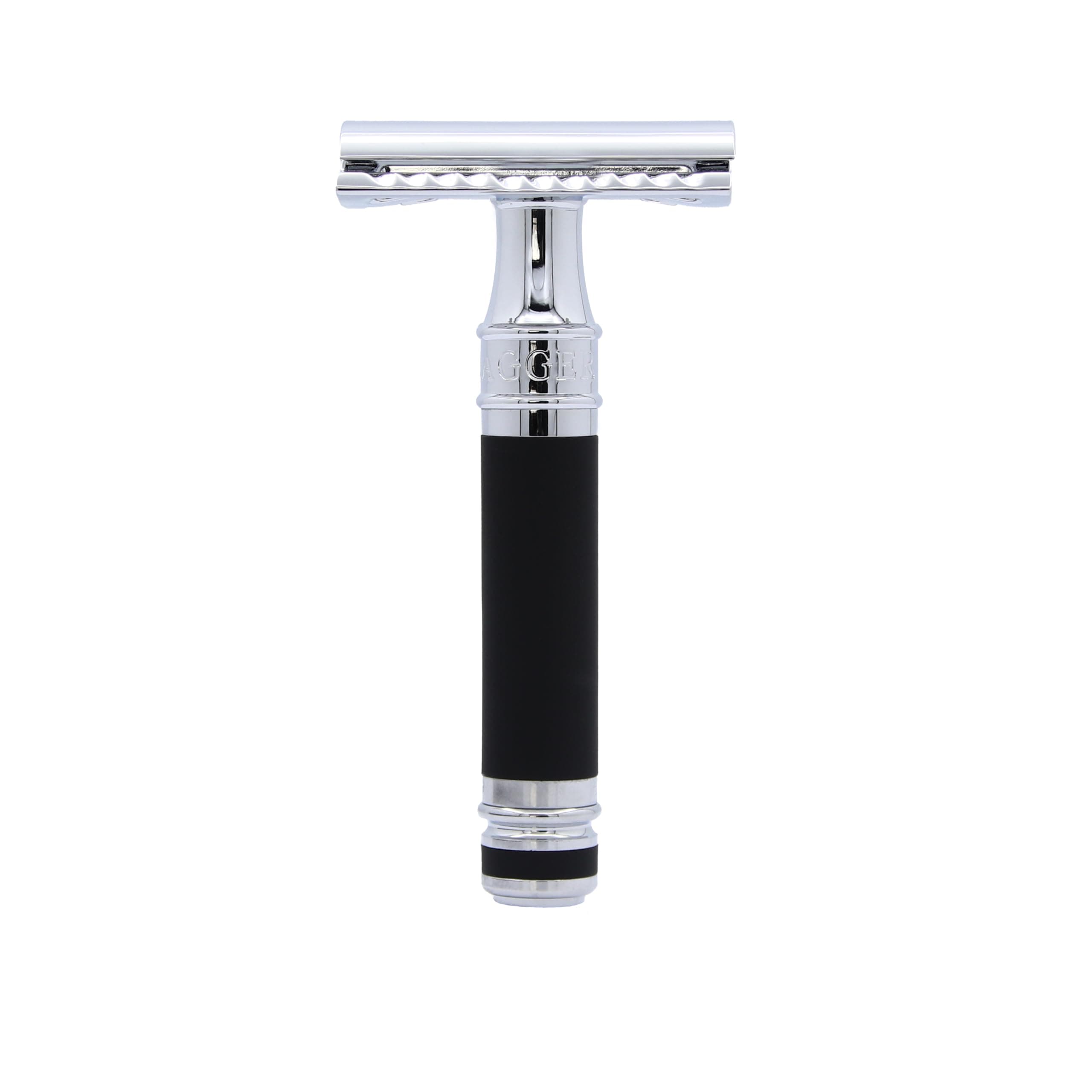 Edwin Jagger Double Edge Safety Razor with Rubber Coated Handle