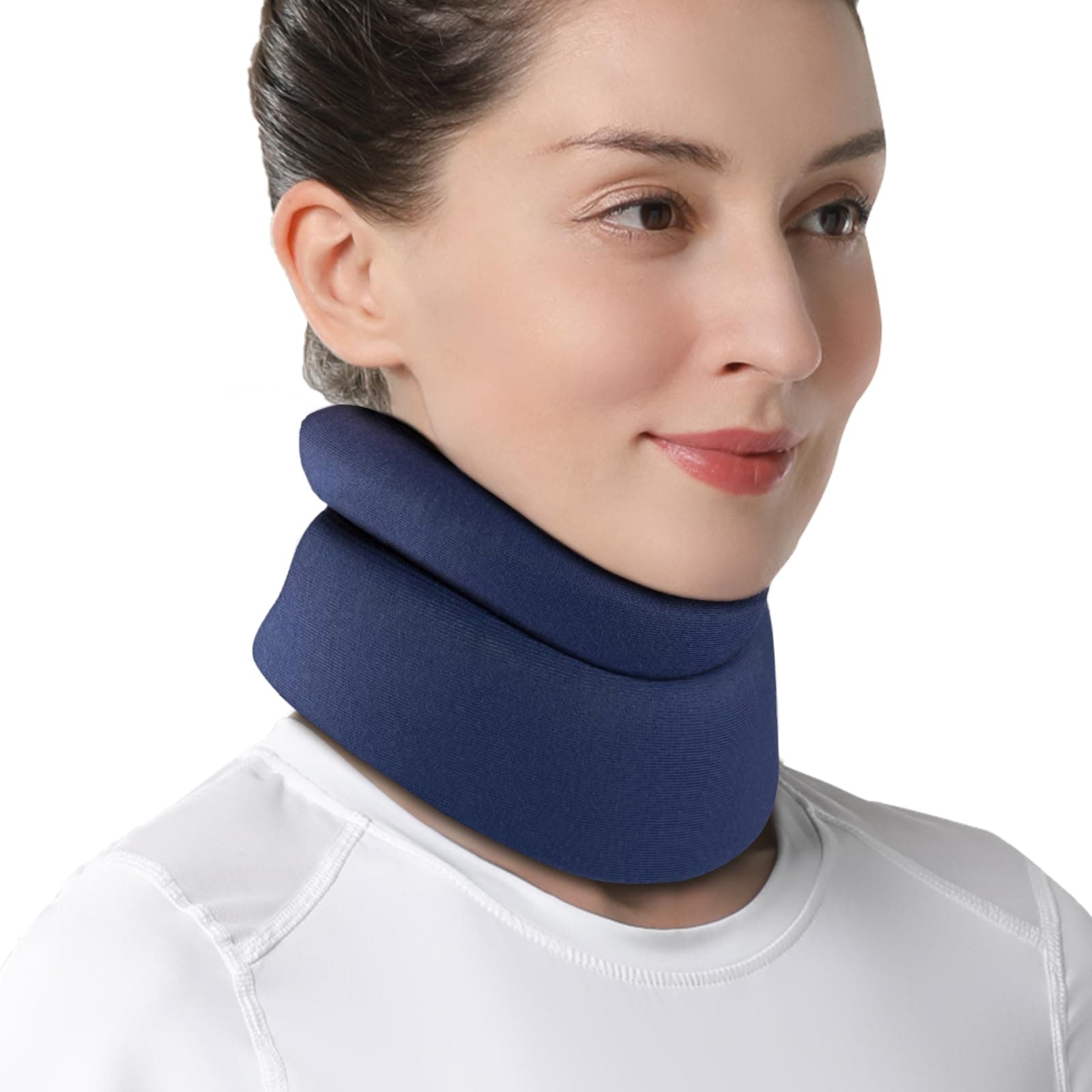 Velpeau Neck Brace - Cervical Collar - Soft Neck Support Relieves Pain & Pressure in Spine - Wraps Aligns Stabilizes Vertebrae & Keep Warm by Velpeau (Blue Medium)