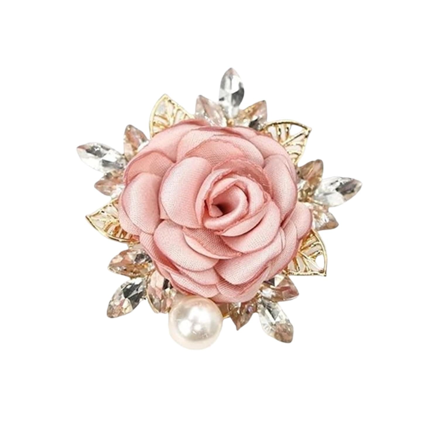 Flavizo Elegant Floral Brooch Pin for Women, Saree Accessory Stylish Decorative Lapel Brooches for Dress, Blazer, Shawl, Gown - Elegant Ladies Decoration in Dresses