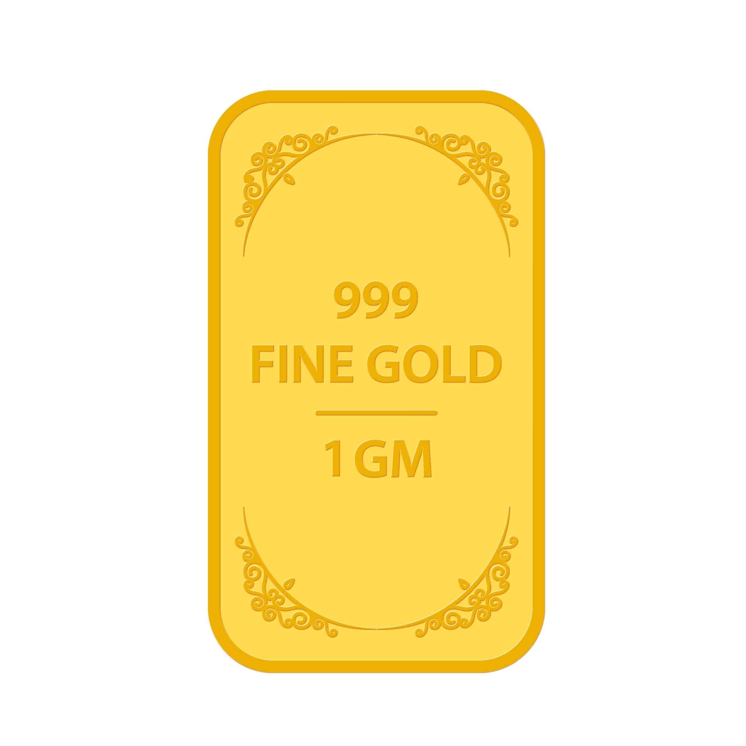 Muthoot Pappachan Swarnavarsham 24K (999) Yellow Gold Bar 1 Gm