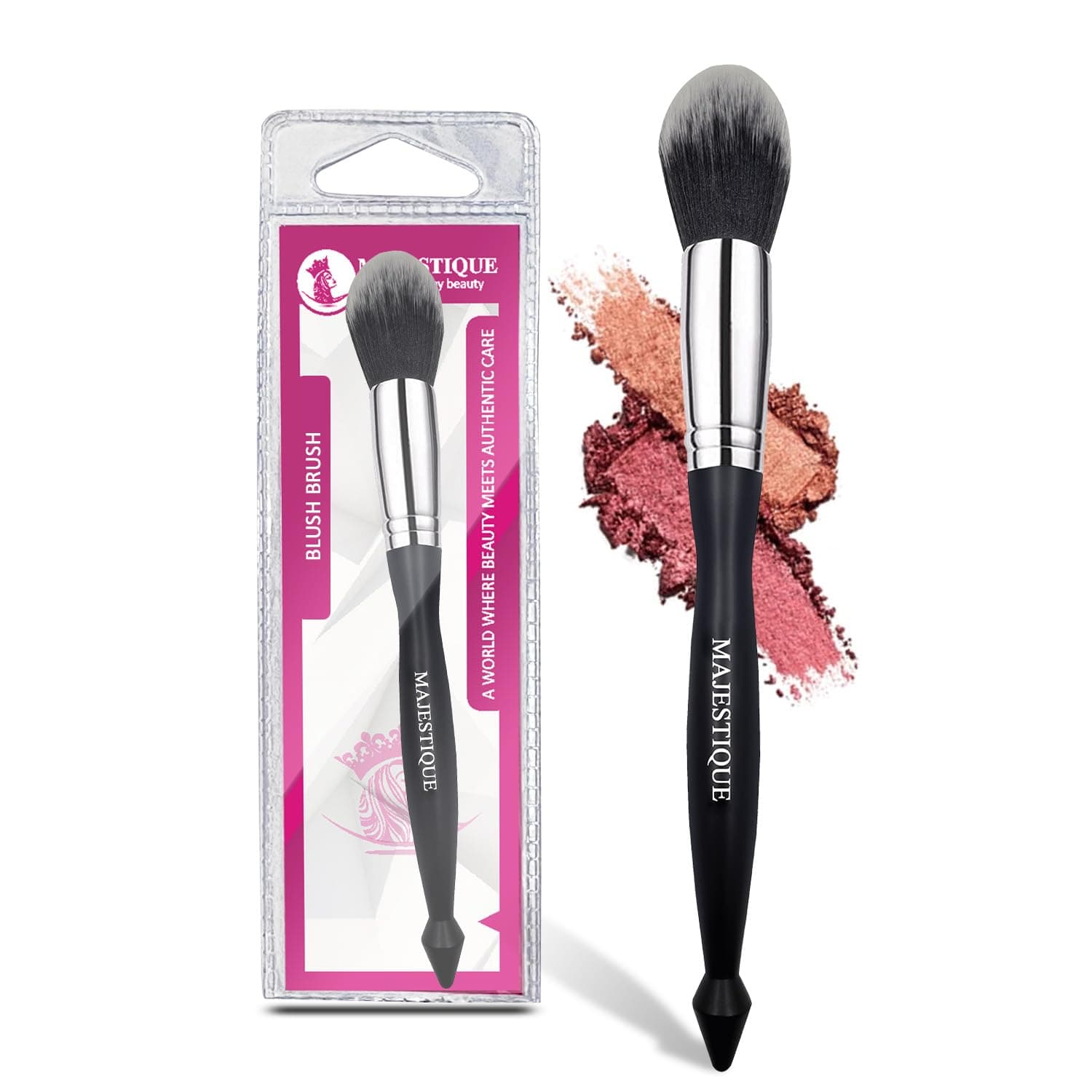 Majestique Large Powder Mineral Brush, Premium Synthetic Kabuki Brush Foundation Makeup Brush, Powder Brush and Blush Brush for Daily Makeup - FC32
