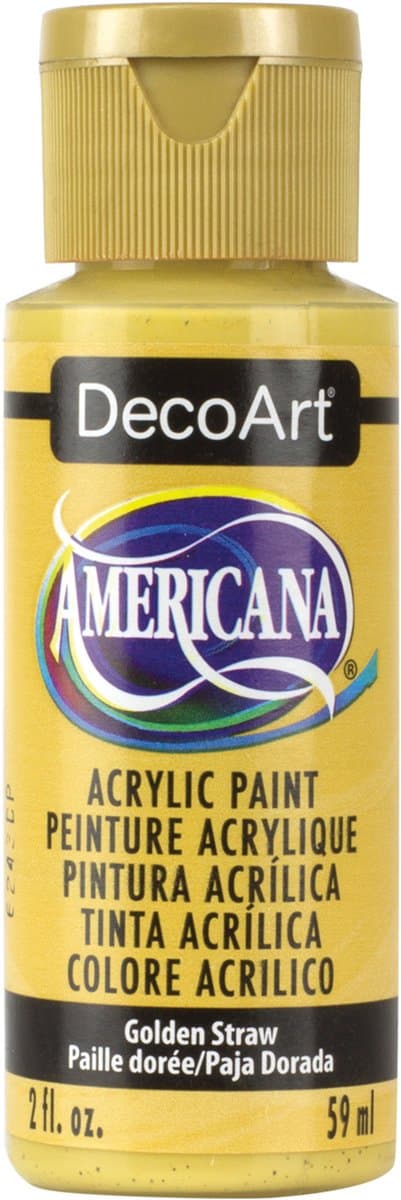 DecoArt Americana Acrylic Paint, 2-Ounce, Golden Straw