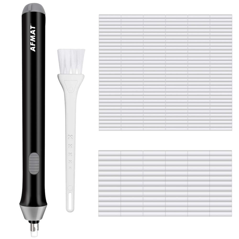 Electric Eraser with 100 Refills, Electric Erasers for Artists, Battery Operated Eraser, Electric Eraser Kit for Art Pencils, Drawing, Painting, Sketching, Drafting, Arts and Crafts-Black