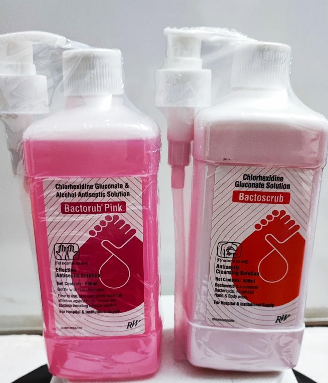 BACTOSCRUB PLUS BACTORUB PINK (500ML EACH)