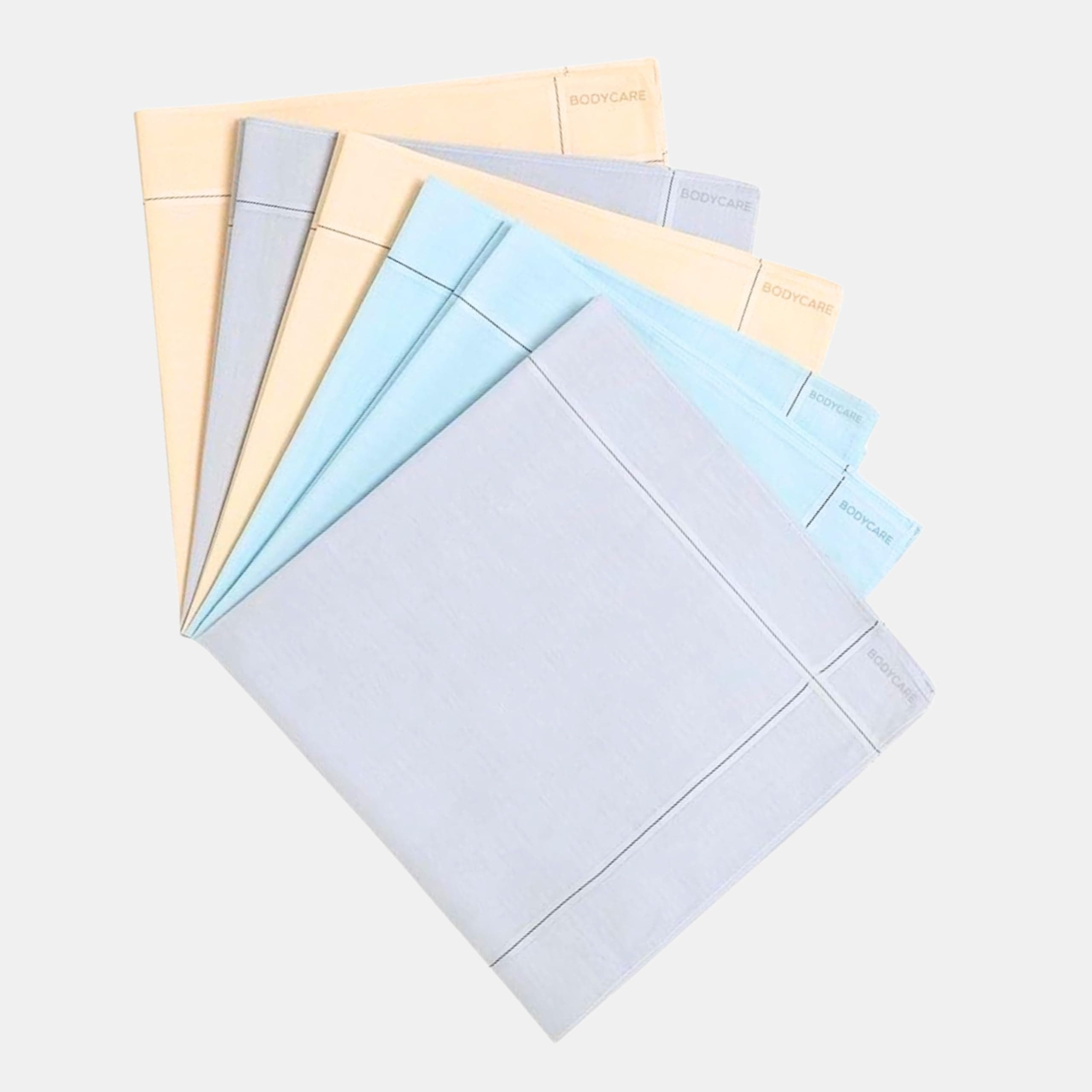 BODYCARE Handkerchief for Men (Pack of 6) | Premium 100% Pure Soft Cotton Hanky | Free Size Rumal for Boys & Men | Daily & Formal Use