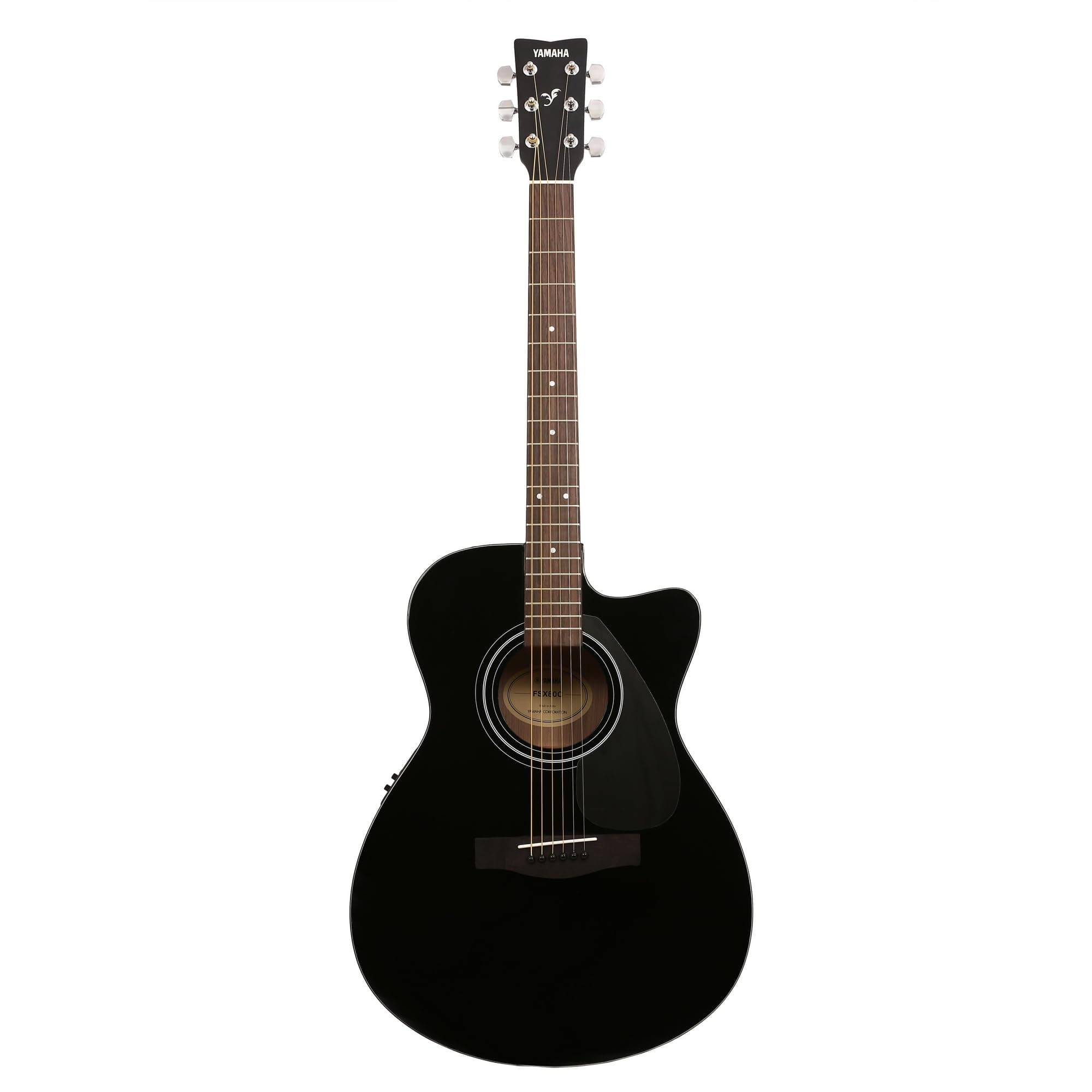 Yamaha spruce wood FSX80C Semi-Acoustic Cutaway Guitar Black Finish, 6 Strings, Full-Size, Built-in Pickup, Rich Tone, Comfortable Playability, Ideal for Beginners & Performers