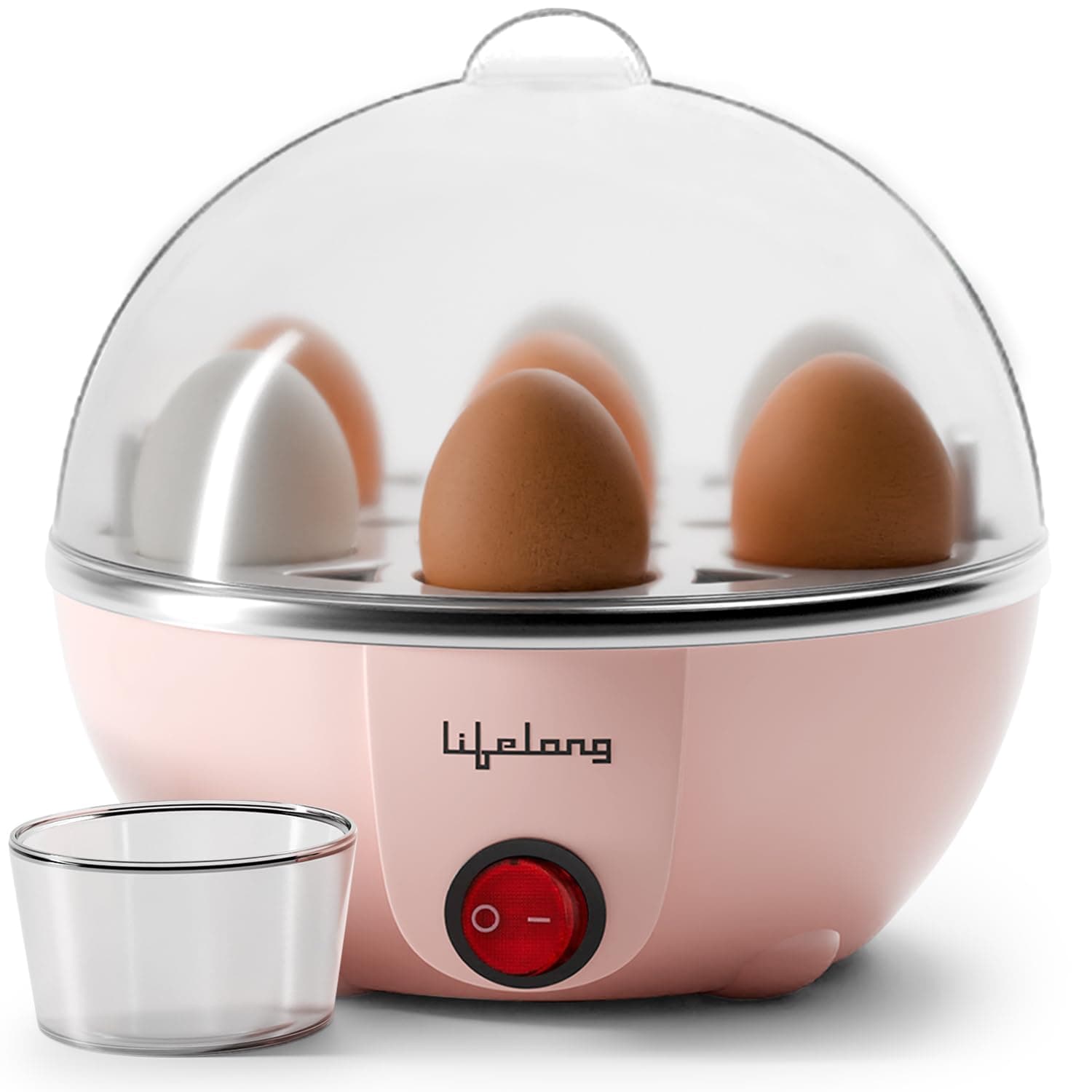 Lifelong Plastic Egg Boiler for 7 Eggs, 350 Watt|3 Boiling Modes Hard, Medium &|Multipurpose One Touch Operation Egg Poacher & Electric Egg Boiler Machine|Automatic & Over Heat Protection (LLEEB09)