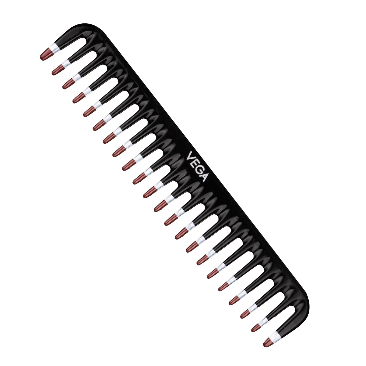 Vega Detangling Hair Comb for Men & Women, Wide Tooth Comb with Rounded Tips, Anti-Breakage, Gentle on Scalp, Suitable for Wet & Dry Hair, Ergonomic Design (India's No.1* Hair Comb Brand, 1266)