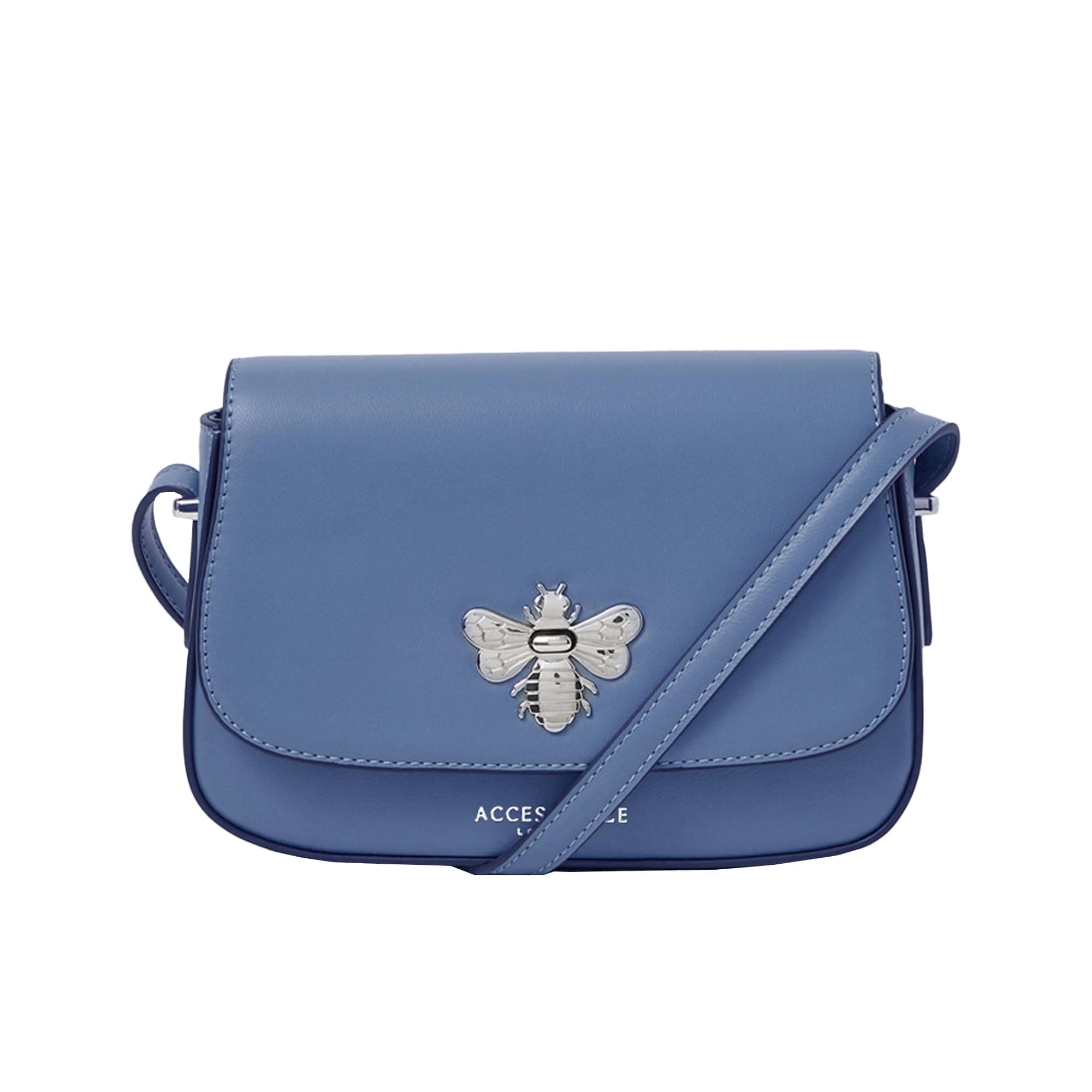 Accessorize London Women's Britney Bee Blue Sling bag| Sling bag for woman latest | crossbody bag for women stylish | Ladies Purse Handbag | Ladies Gift