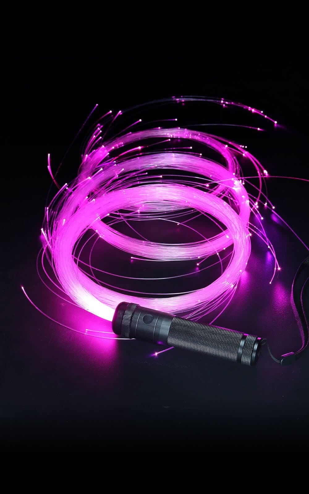 LQMEILI - 6ft Fiber Optic LED Whip with 12 Colors, 42 Color Modes 360° Rotating Pixels for Gift, Dance Parties, Music Festivals, Christmas Carnival
