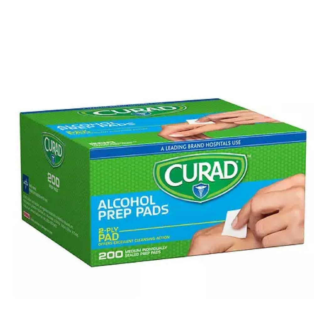 Curad Alcohol Prep Pads 200 Each (Pack of 2)