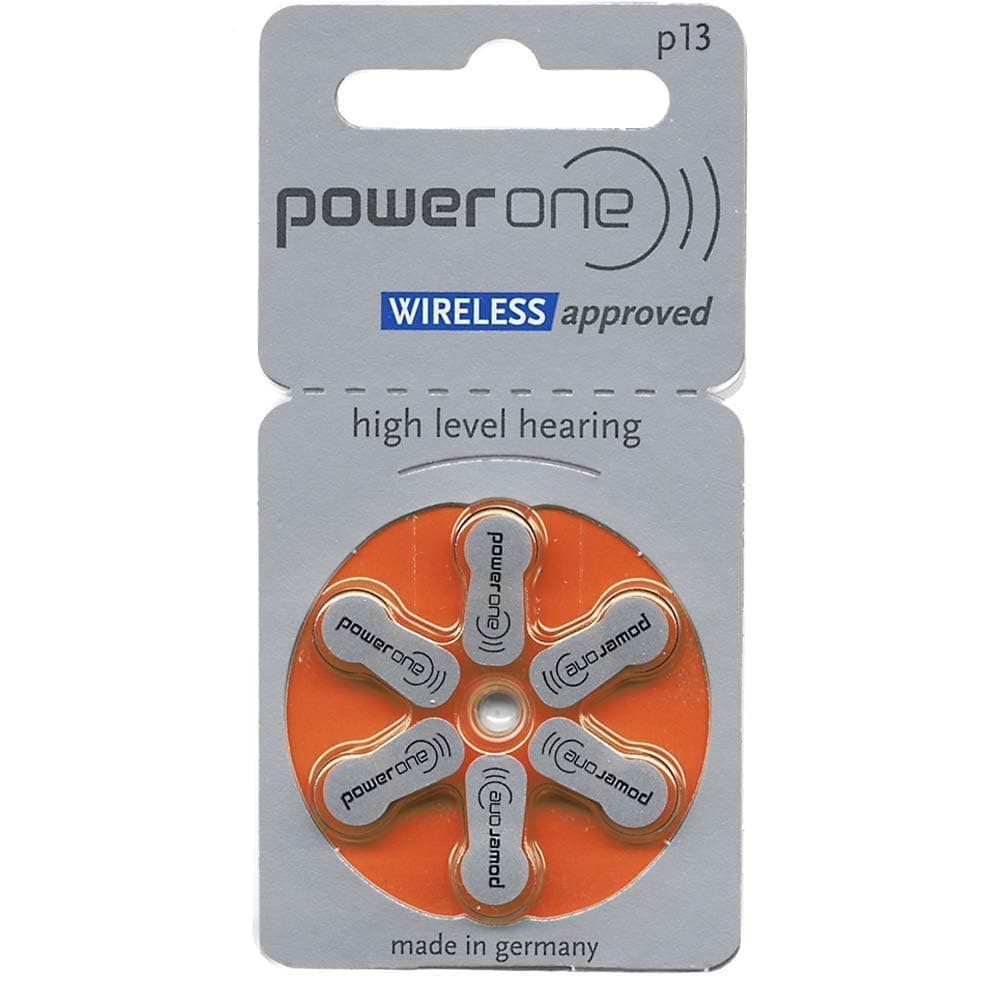 Power One Hearing Aid Battery Size 13, Pack of 24 Batteries, 4 Strips FatCherry