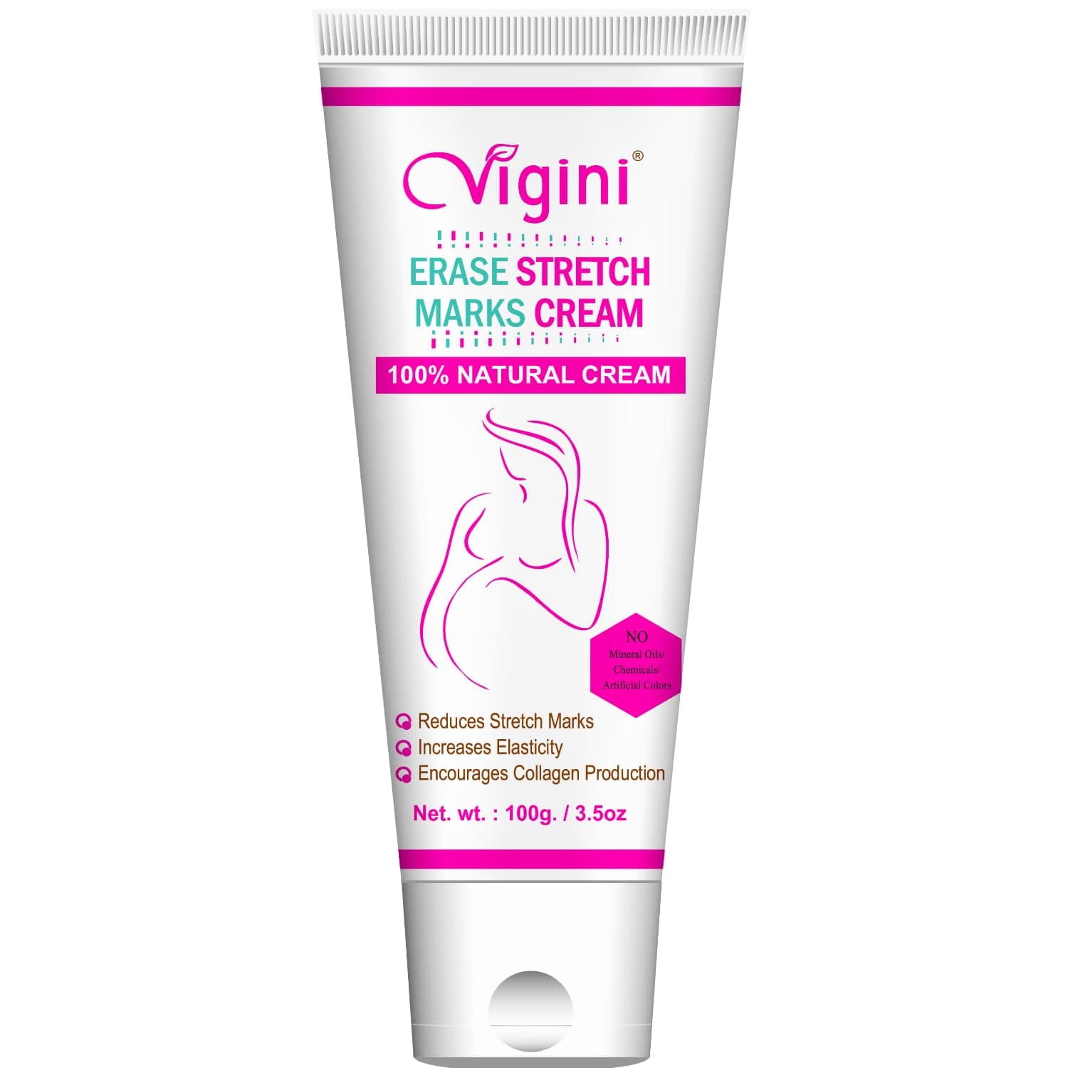 Vigini 100% Natural Actives Stretch Marks Scar Removal Cream Oil During After Pregnancy Delivery Women,Organic Bio Oil for Remove Hyperpigmentation,Anti Cellulite,Remover Scars Uneven Skin Tone 100 ml