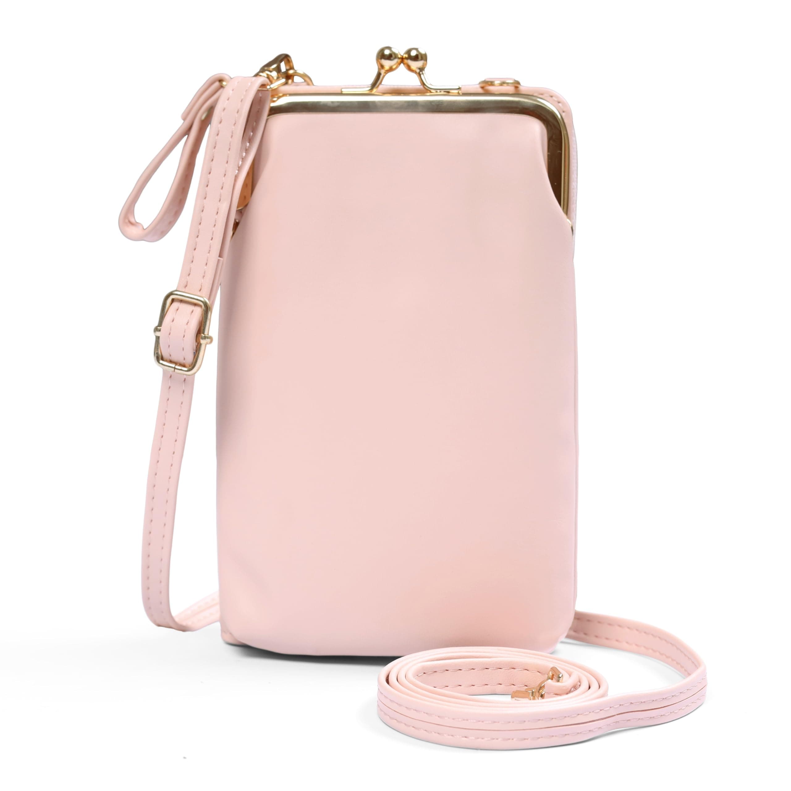 ketmart Crossbody Cellphone Purse Small Phone Wallet for Women Cute Cross Body Bag with Side Zipper Pocket(Color_Pink)