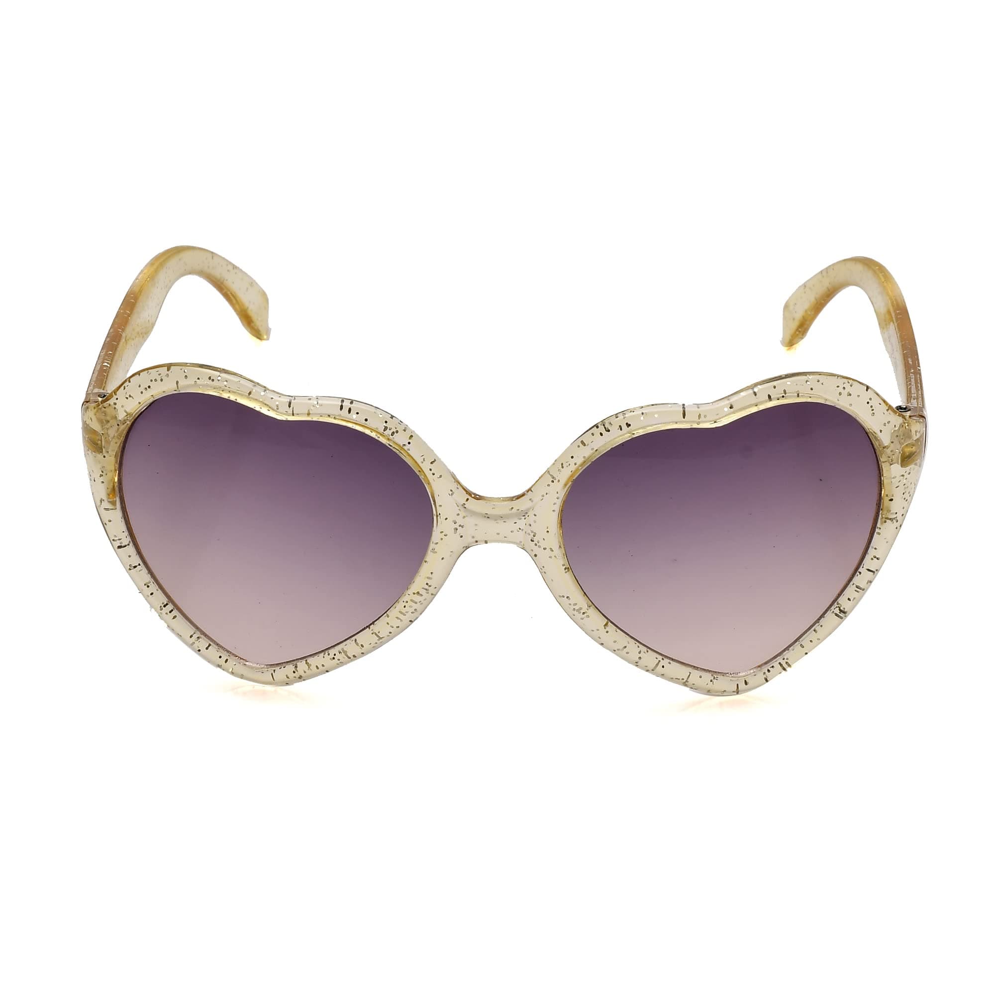 SHOP FRENZY kids fancy heart glitter baby boy and girl goggles sunglass for children (3-10 years)
