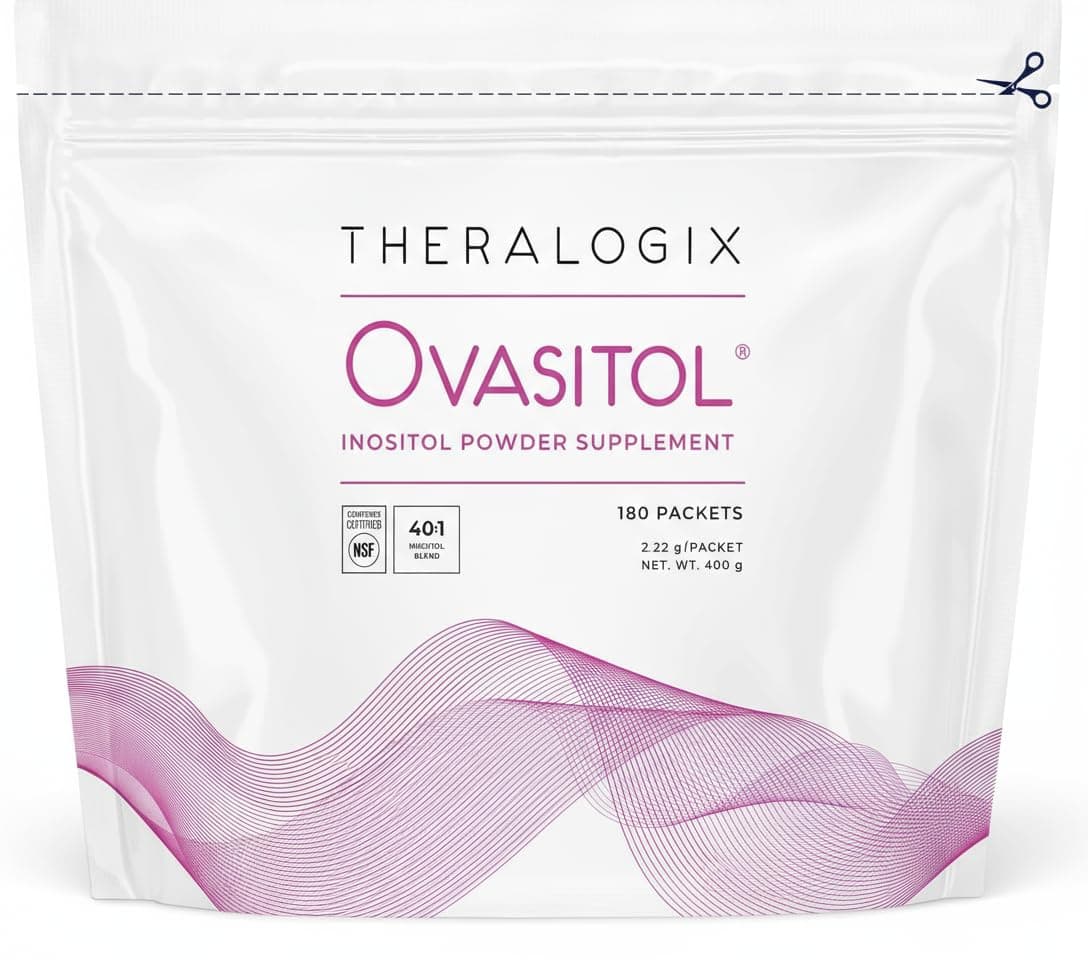 Ovasitol Inositol Powder Myo Inositol 2000 mg, D-Chiro Inositol 50 Mg, 180 Packets (90 Day Supply)