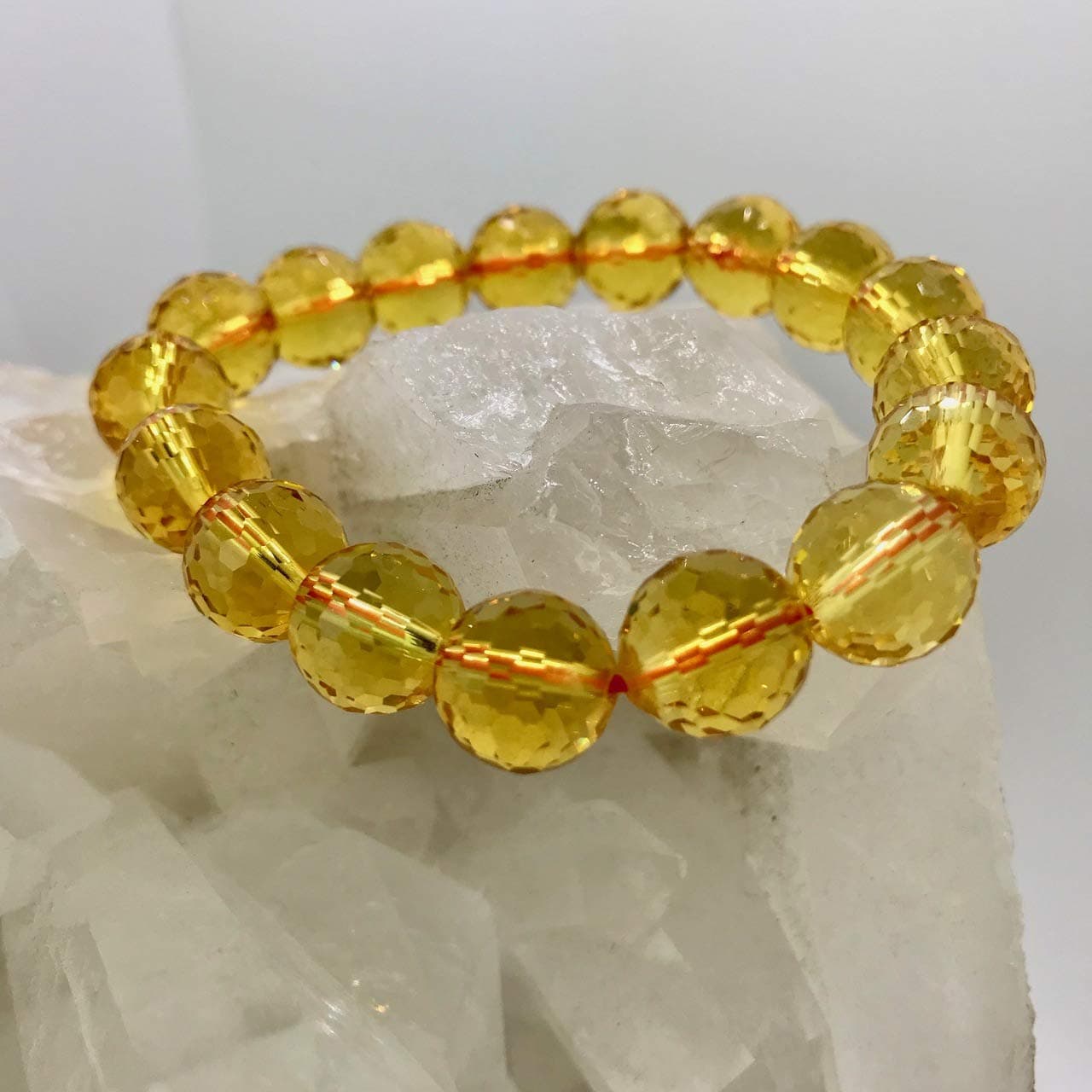 Mautik Sadiwala Stone Citrine Healing Bracelet For Men & Women (Yellow)