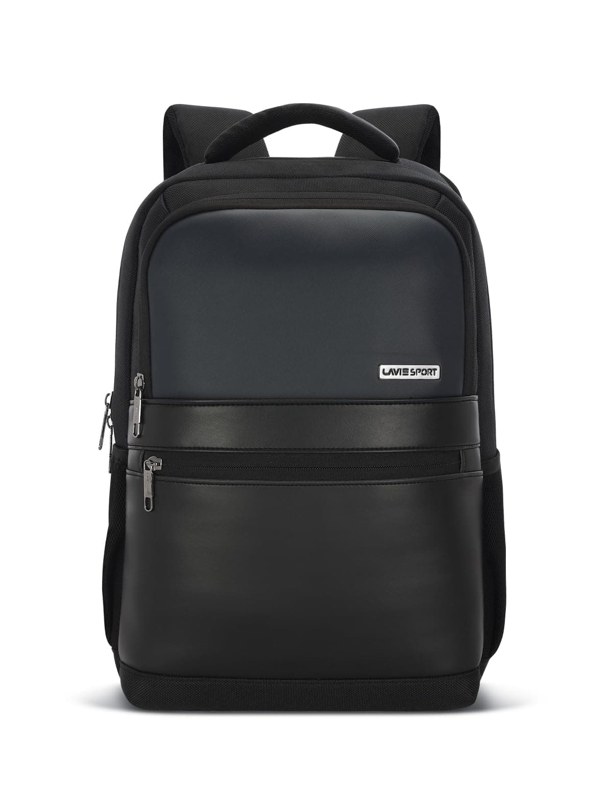 Lavie Sport 45cm Pioneer 24 Litres Laptop Backpack with Trolley Sleeve For Men & Women|Vegan Leather|Office Travel Backpack|Front organizer|Bottle Holder|Fits upto 14" Laptop