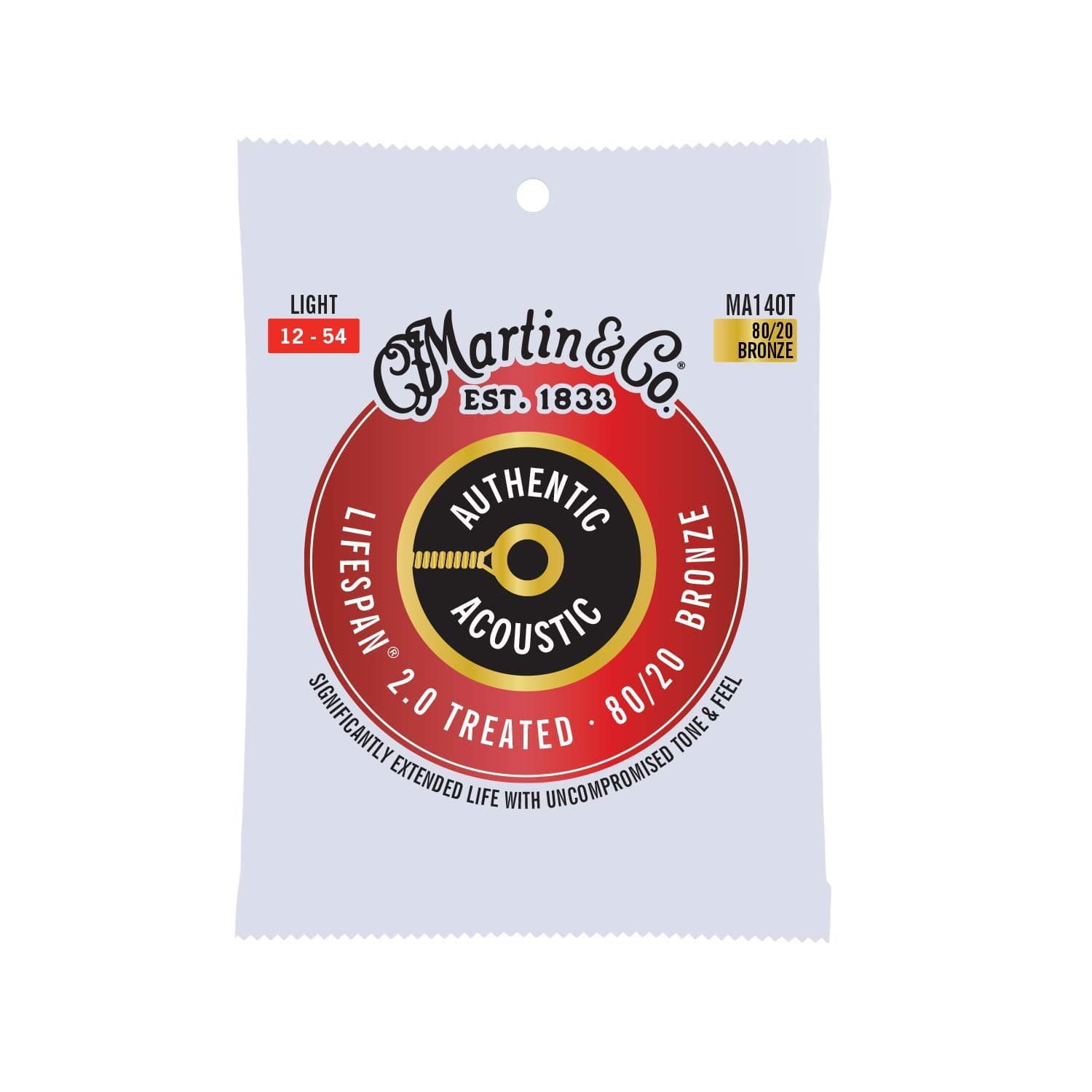 MAR*MA140T (Authentic Acoustic Lifespan 2.0 80/20 Bronze Light 12-54)