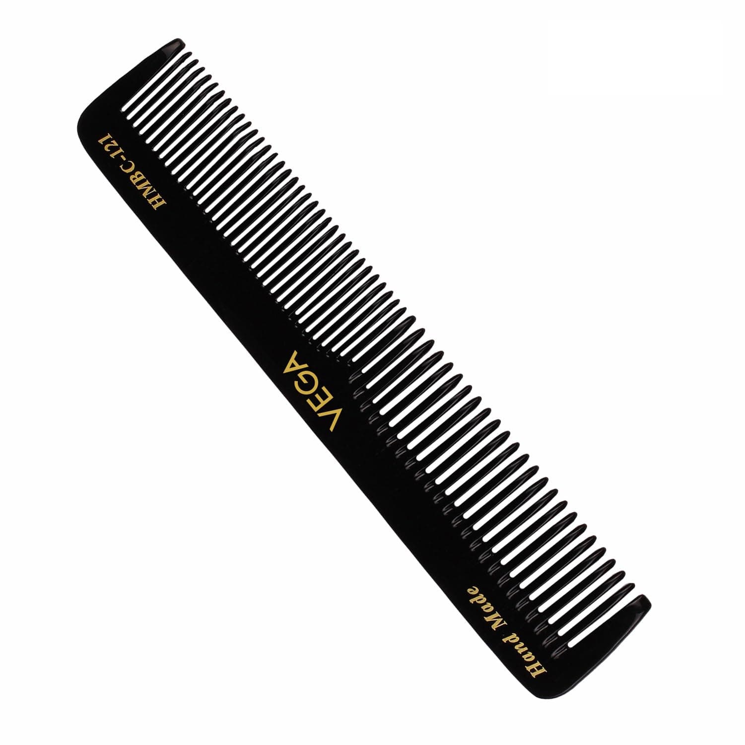 Vega Graduated Dressing Hair Comb, (India's No.1* Hair Comb Brand) For Men and Women, Black,Handmade, (HMBC-121)