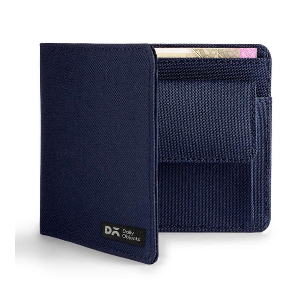 DailyObjects Blue Ballistic Nylon Coin Classic Billfold Wallet for Men