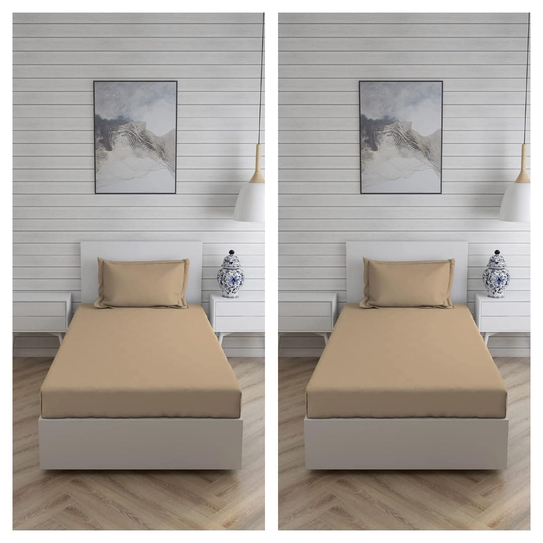 Shri Anand Creations Hospital Bed Sheet in Poly Cotton with Pillow Cover (Pair) - Pack of 2