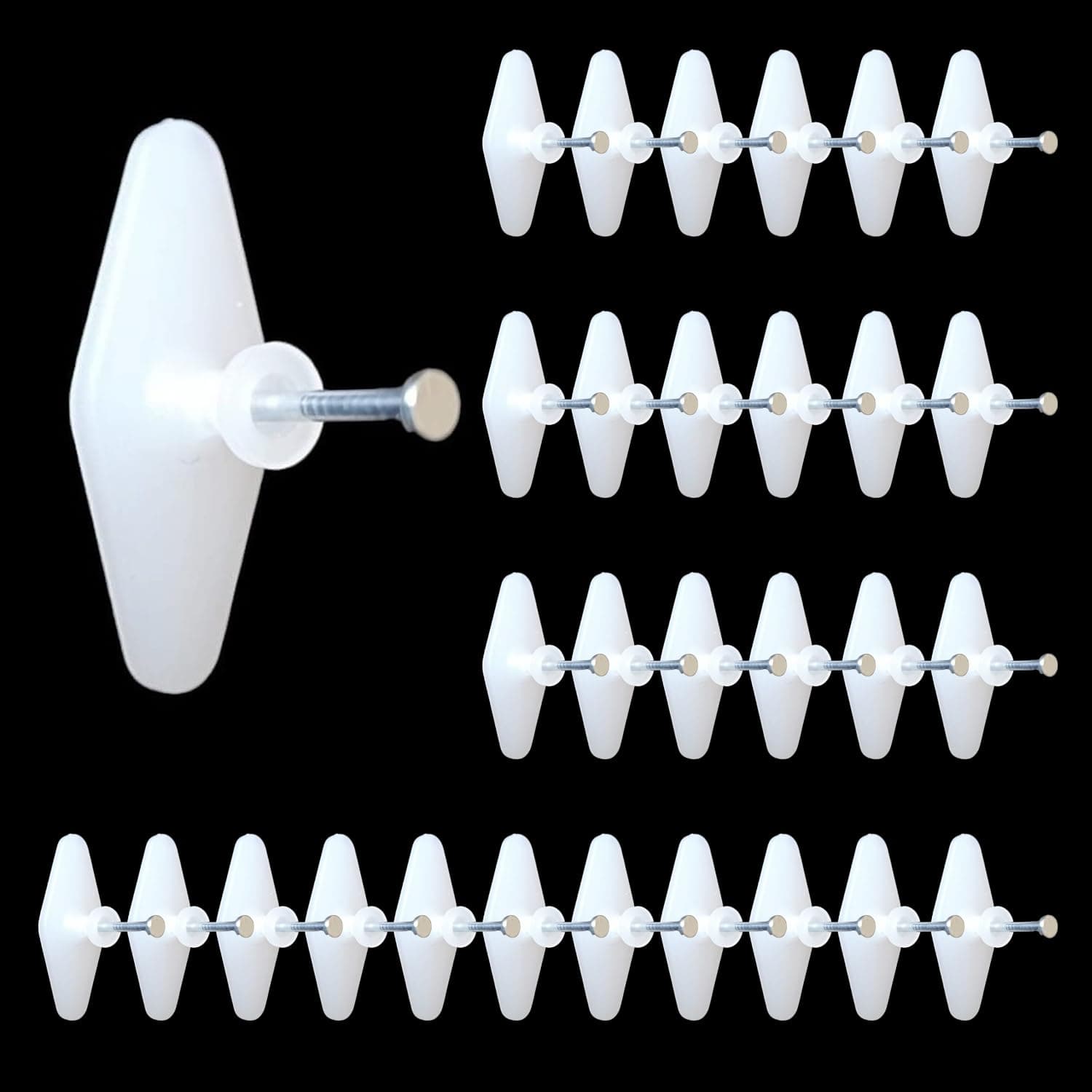 Jinka Nails (Large, 30 Pieces Packet) Wall Hooks for Hanging Large Photo Frames, Clocks, Mirrors, Utensils, Planters, Paintings and Decorative Items. Holds Upto 5Kgs. Wall Hooks for Hanging Strong.