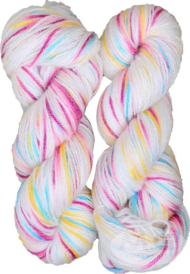 M.G ENTERPRISE Microrangoli Knitting Yarn Wool, Icey Magenta 400 GMS Woolen Crochet Yarn Thread. Best Used with Knitting Needles, Crochet Needles-AD Art-