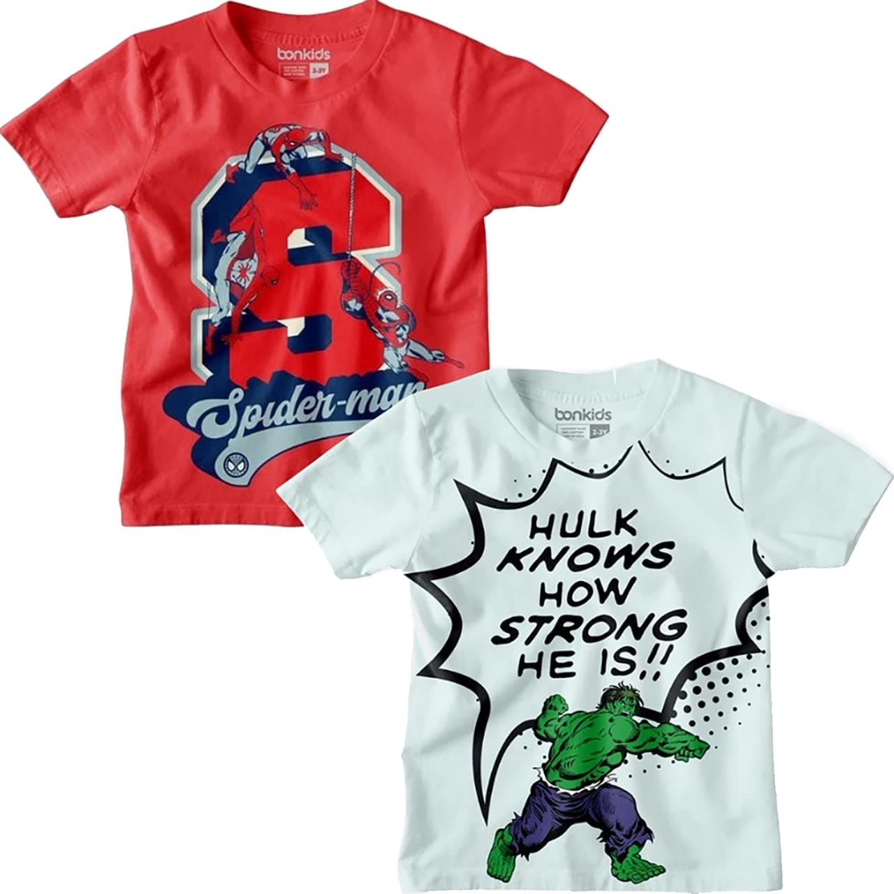 Bon Organik Boy's Regular T-Shirt (BON7396_Multi 13-14Y)