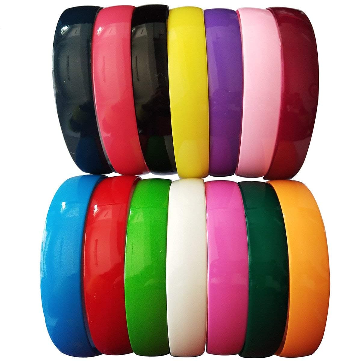 ANNA CREATIONS 12 PC Plastic Hair Bands Girl Women-Multi-Colour