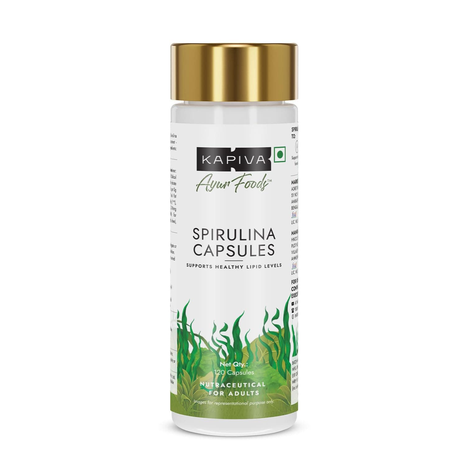 Kapiva Spirulina Capsules | Nature's Superfood | Free from Preservative