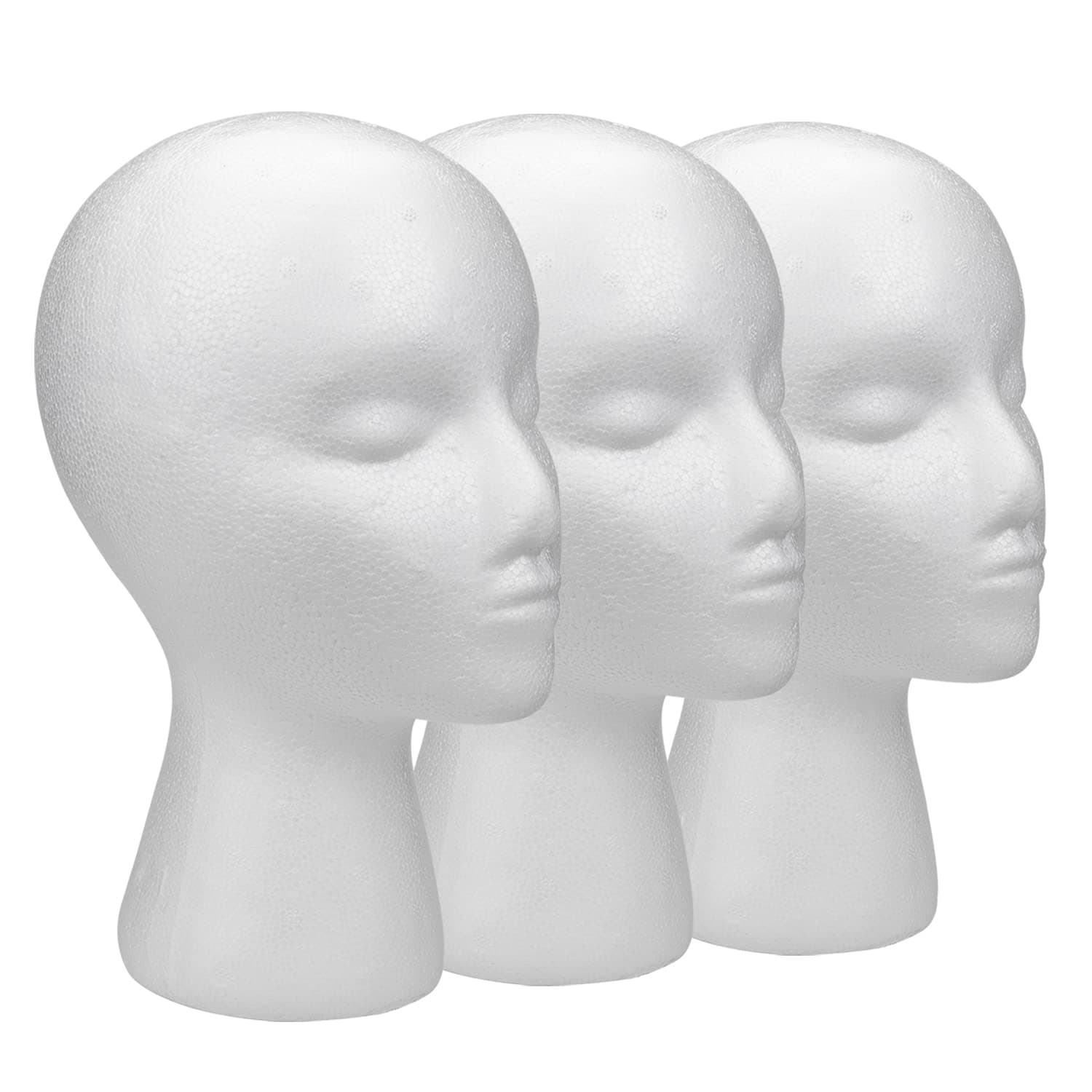 Foraineam 3 Pack 11 Inch Female Foam Wig Display Stand