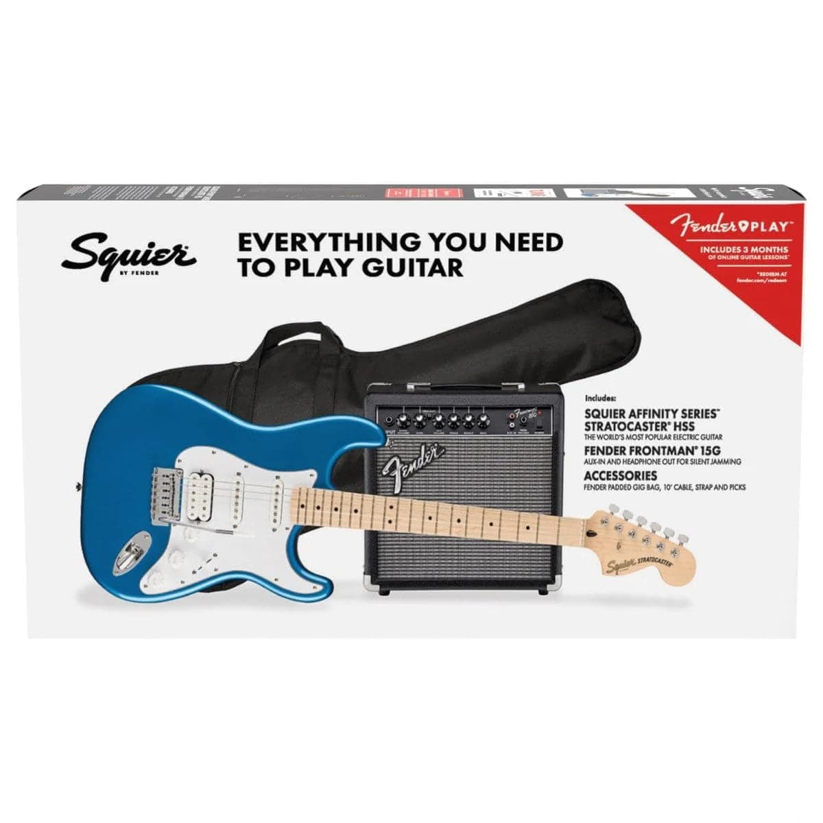 Fender 0372820402 (Affinity Series™ Stratocaster® HSS Pack Maple Lake Placid Blue)