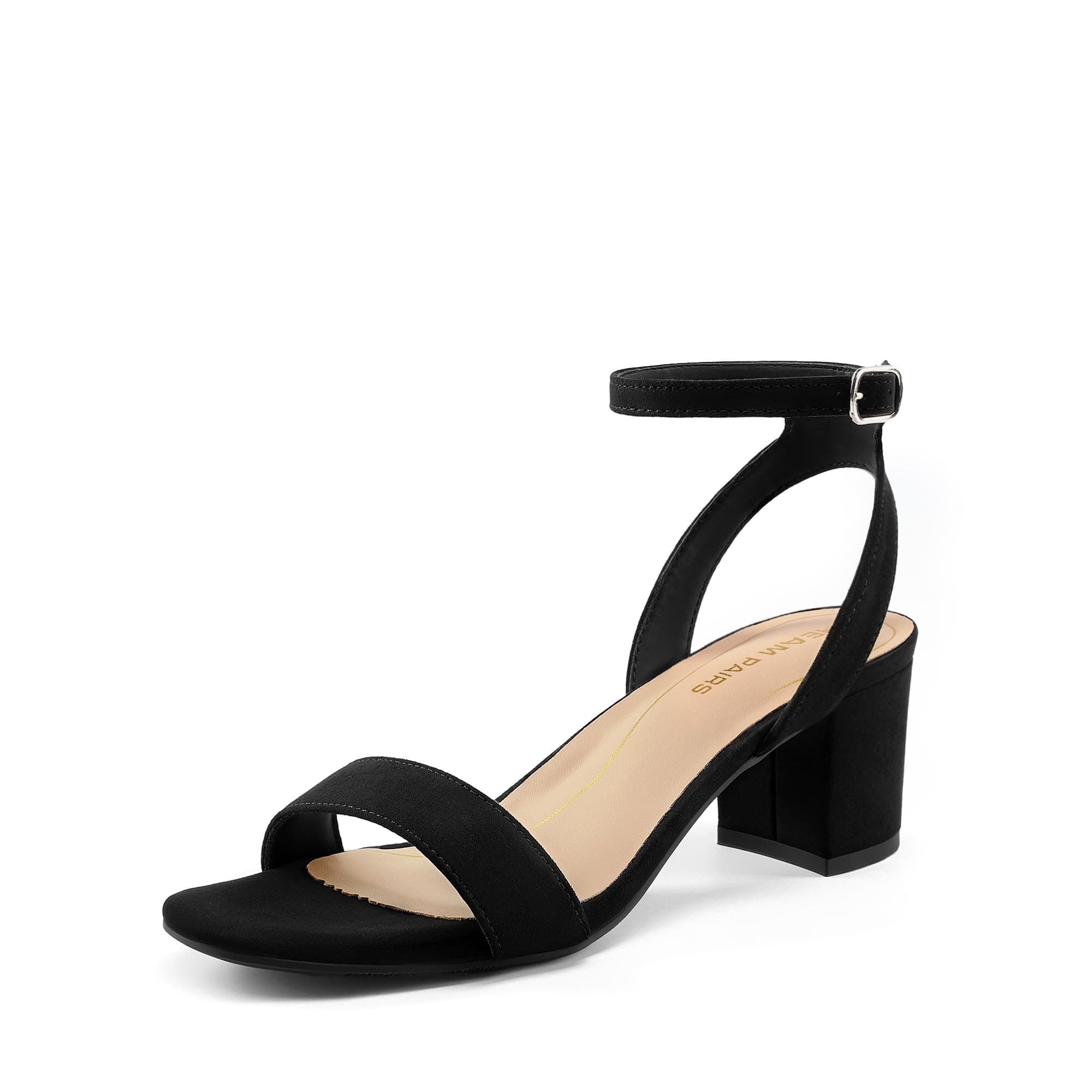 DREAM PAIRS Women's Fashion Block Slingback Heeled Sandals